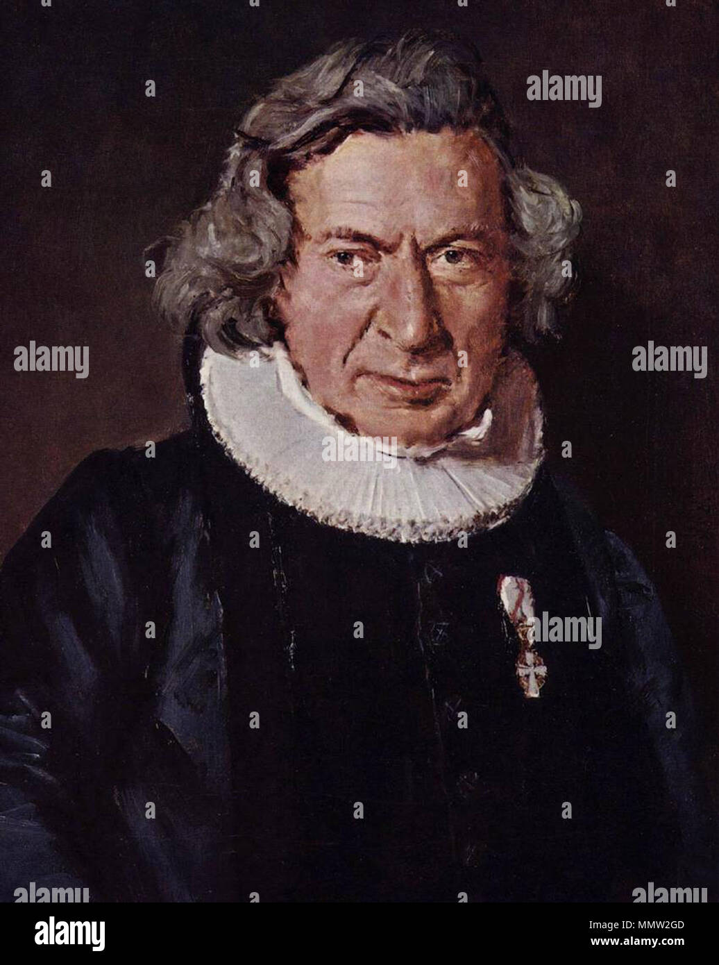 Portrait von Dr. A. G. Rudelbach. 1858. Christian Albrecht Jensen - Porträt von Dr. A. G. Rudelbach-WGA 11953 Stockfoto