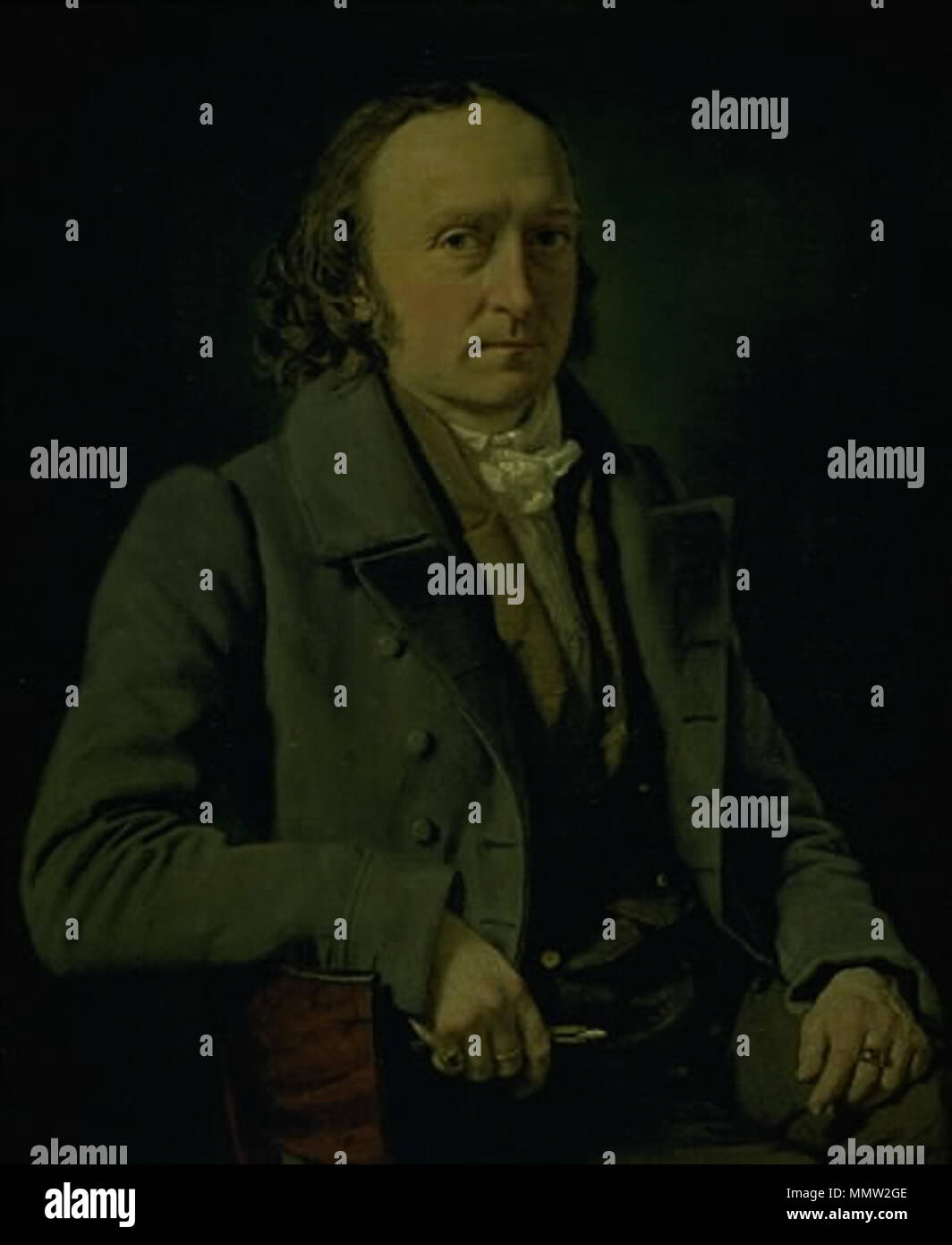 Selbstportrait. 1836. Christian Albrecht Jensen, Selbstporträt Stockfoto