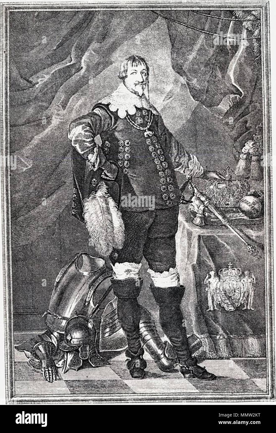 . Norwegisch: Christian den Fjerde nach der Gravur Christian IV. von Mandern Stockfoto