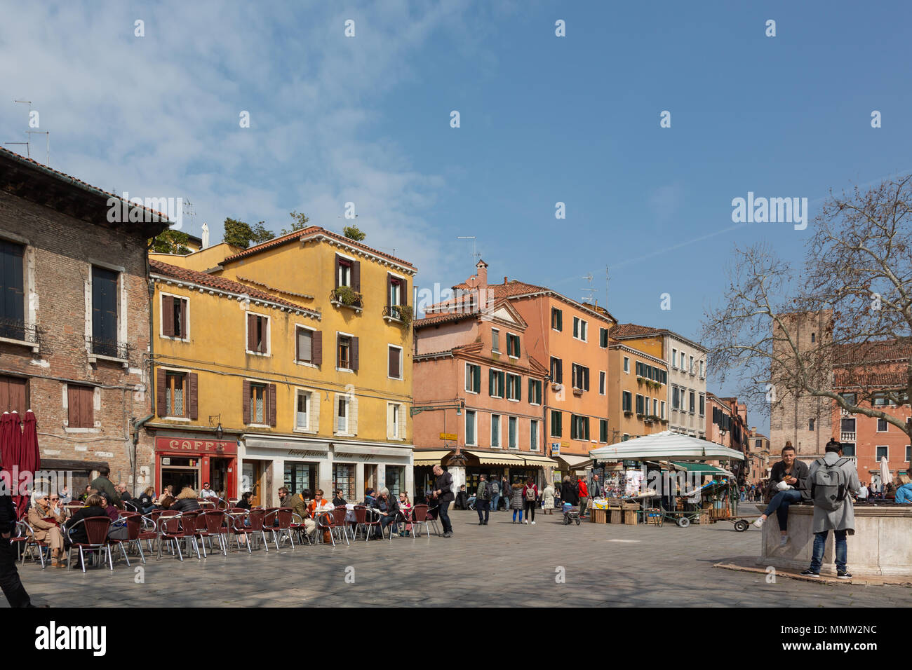 Campo Santa Margherita, Dorsoduro, Venedig, Italien Stockfoto