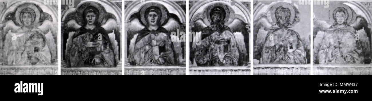 . Cimabue, angeli da Spazio sopra loggette del transetto sinistro. 1280 s. Siehe Dateiname oder Kategorie Cimabue, angeli da Spazio sopra loggette del transetto sinistro Stockfoto