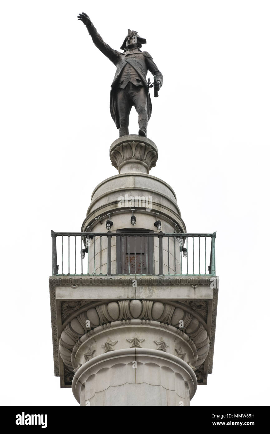 Der Trenton Battle Monument ist ein massiver Spalte-Struktur in Trenton, New Jersey, USA. Es erinnert an die Schlacht von Trenton, Sieg d Stockfoto