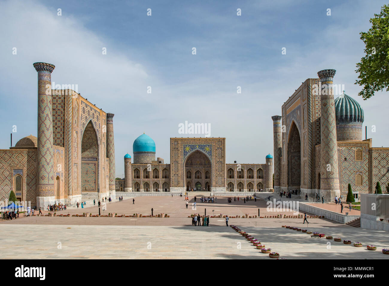 Registan-Platz, Samarkand, Usbekistan Stockfoto