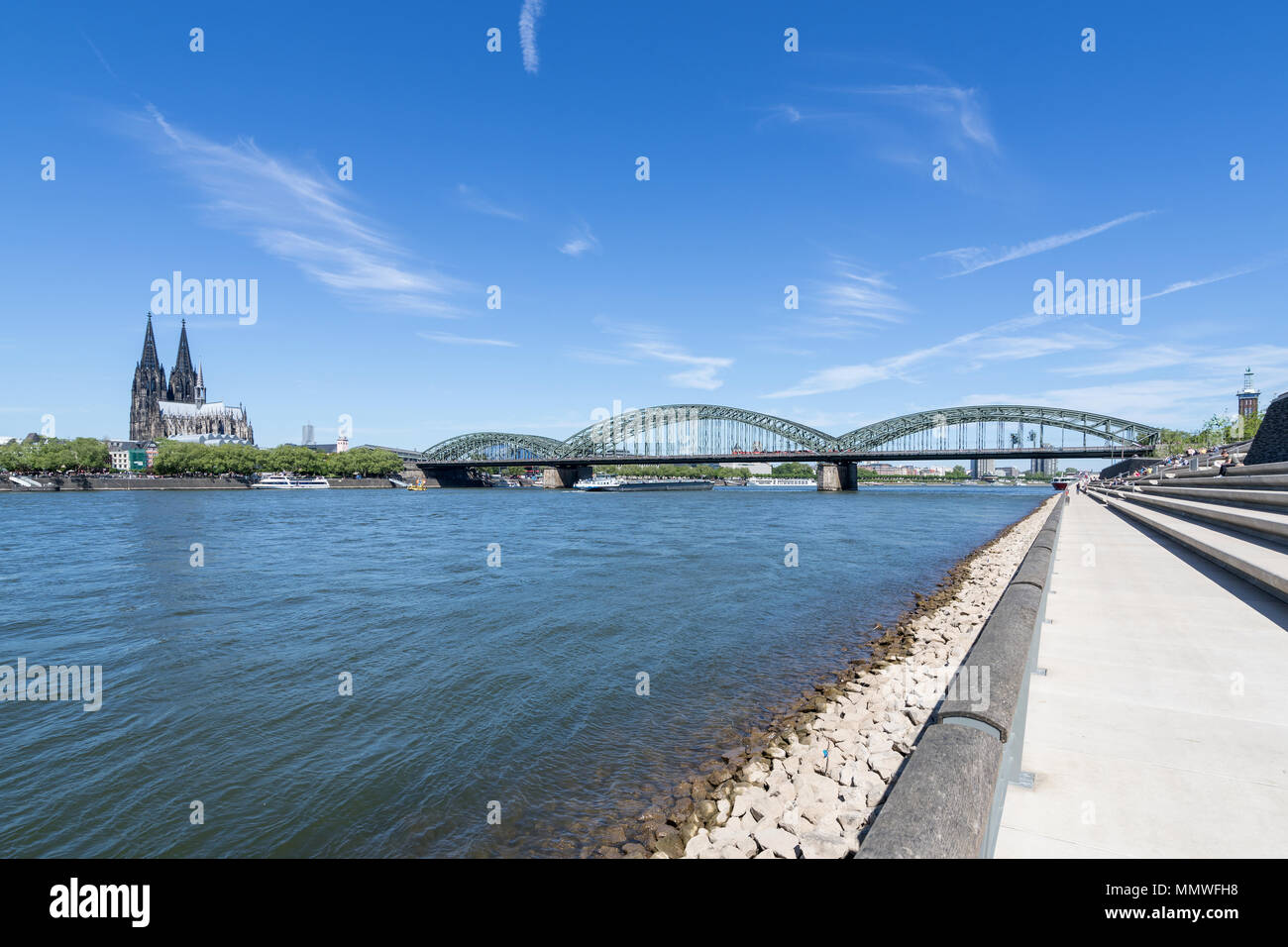 Rhein in Köln, Deutschland Stockfoto