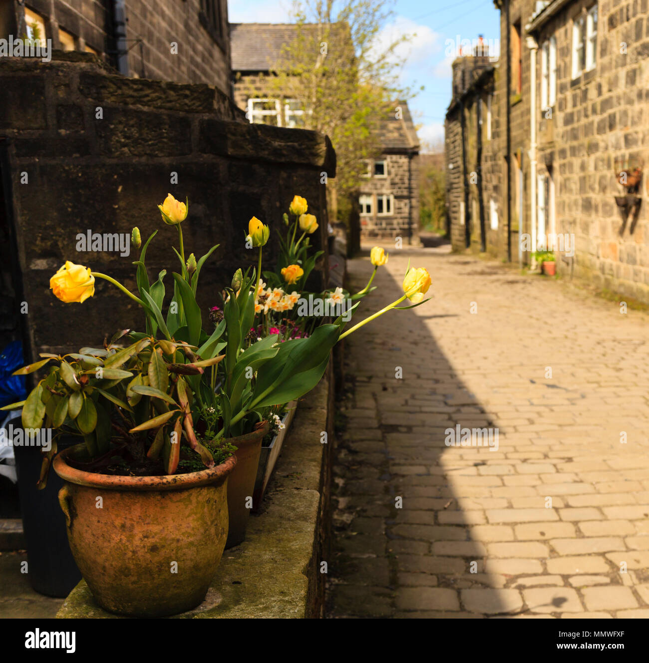 Heptonstall Dorf, Calderdale, West Yorkshire, UK Stockfoto