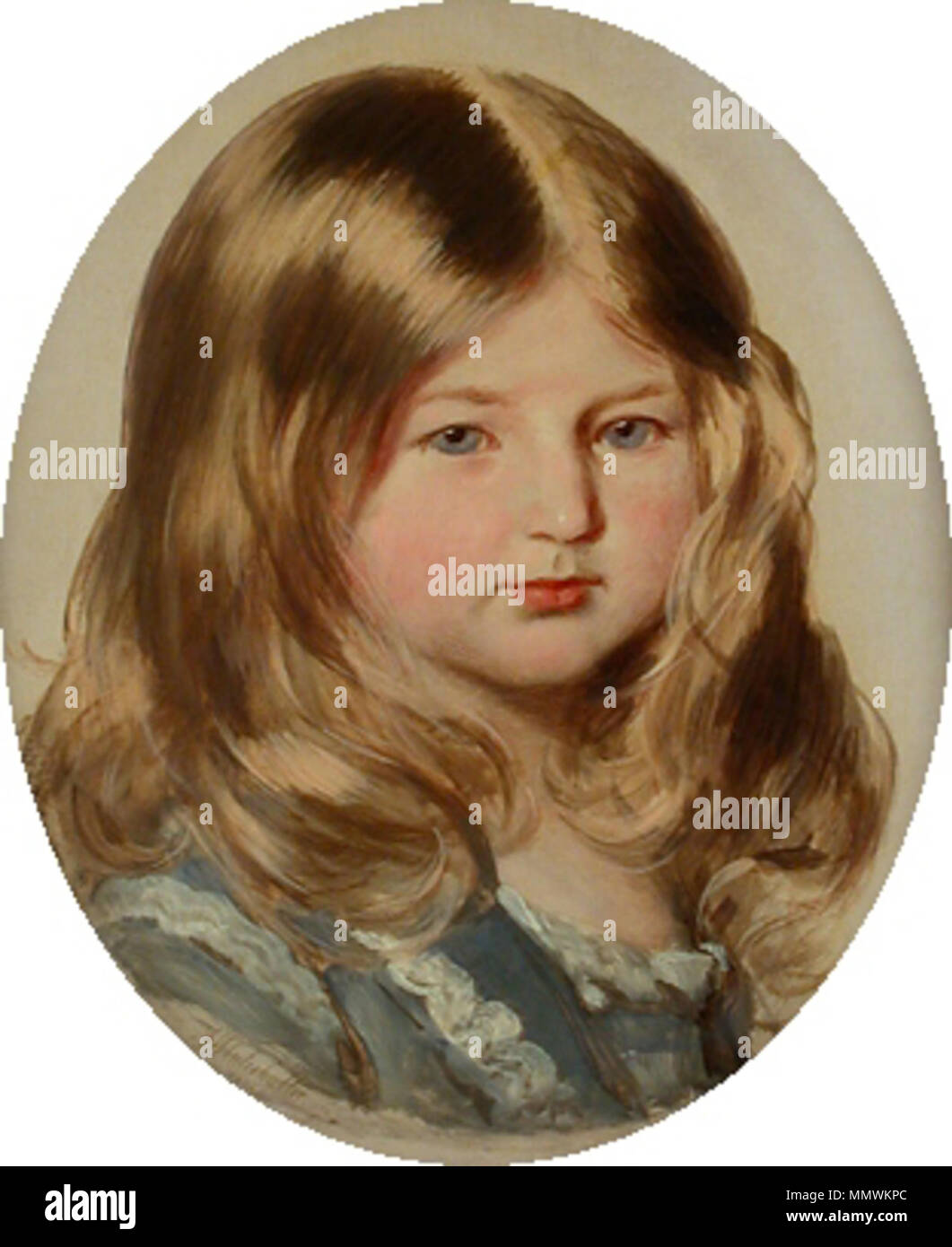 English: Prinzessin Amalie von Sachsen-Coburg und Gotha (1848-1894). 1855. Porträt Amalie von Sachsen-Coburg-Gotha von Winterhalter 1855 Stockfoto