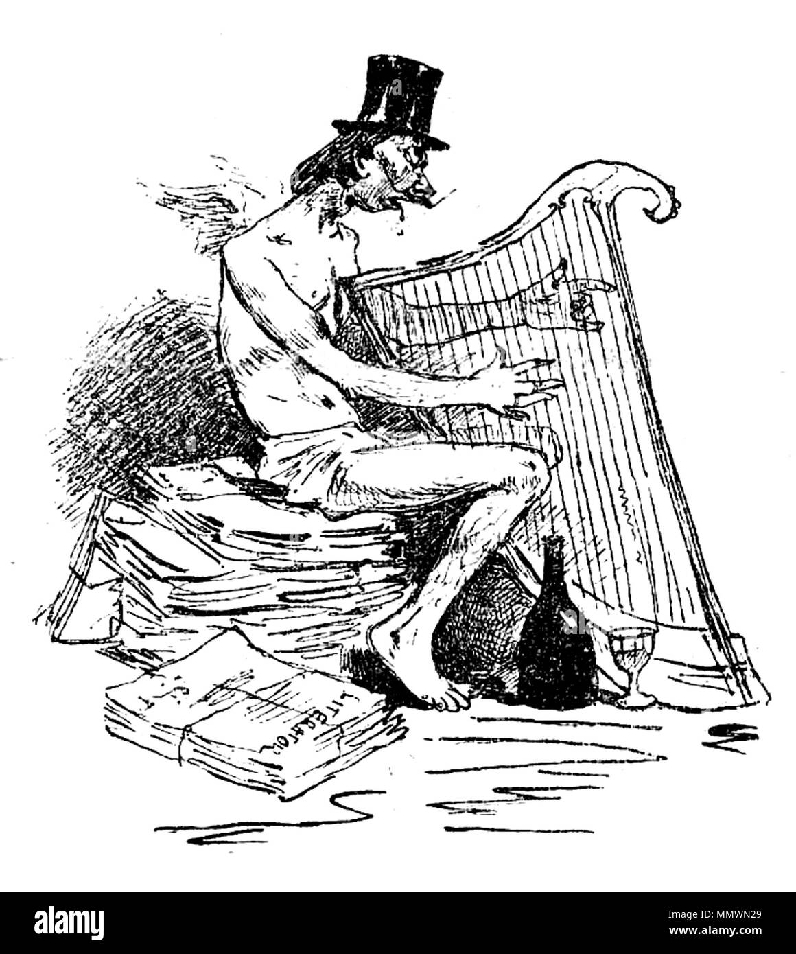 . Englisch: Stereotyp des Rumänischen symbolistische Dichter, wie in Ion Luca Caragiale des Moftul Român Magazin veröffentlicht. Die satire Ziele dichter Alexandru Macedonski und seine Literatorul Journal (die Stapel Zeitung Blätter am unteren linken trägt den Titel Literatorul). . 13. Juni 1893. Constantin Jiquidi (1865-1899) Alternative Namen Jic, Jiquide Beschreibung rumänische Maler Geburtsdatum / Tod 22 Mai 1865 vom 15. Dezember 1899 Ort der Geburt / Todes Bukarest, Rumänien Bukarest Authority control: Q 18541159 Constantin Jiquidi-Un-Dichter simbolist Stockfoto