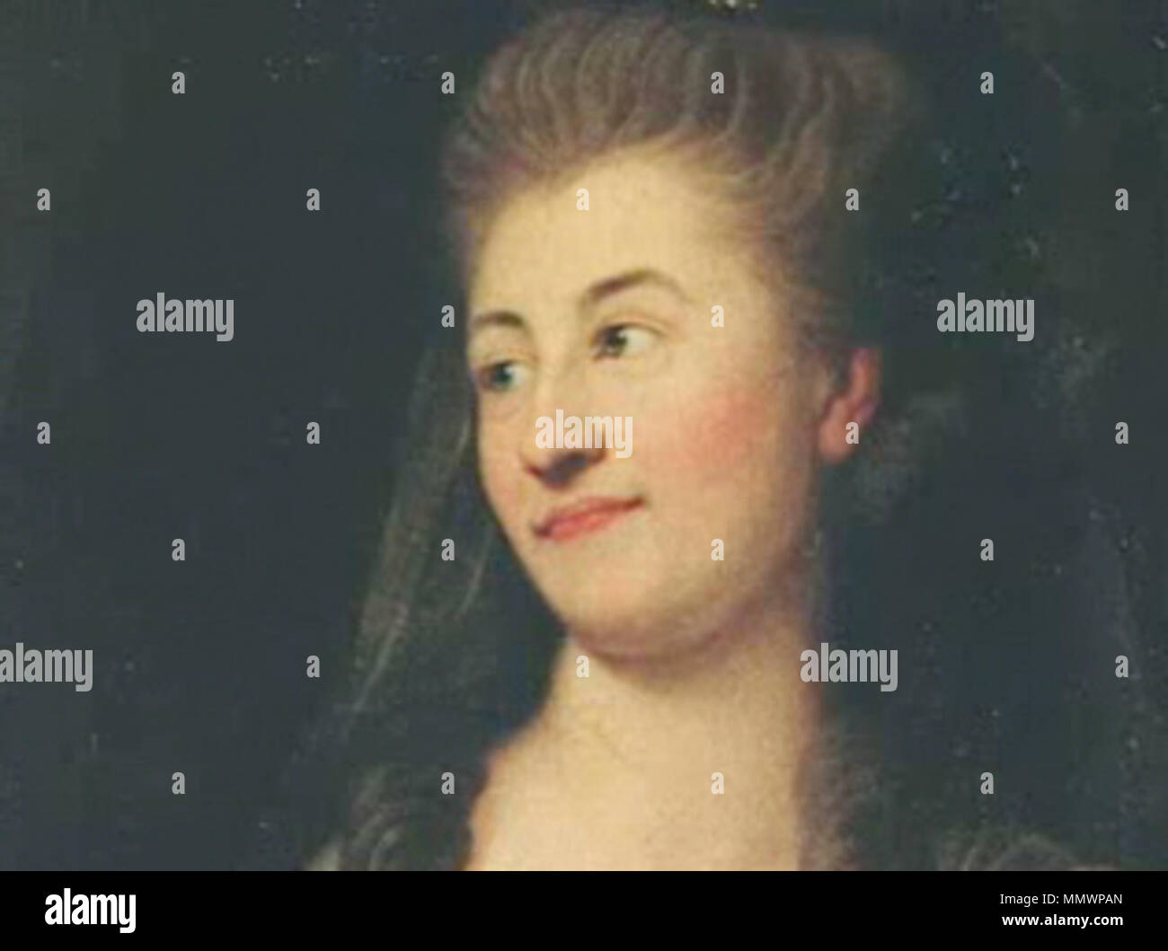 . Englisch: Portrait von Corona Schröter (1751-1802), deutsche Sängerin und Schauspielerin. Sie wurden gute Freunde mit Johann Wolfgang von Goethe. . 1787. Corona Schröter, 01. Stockfoto