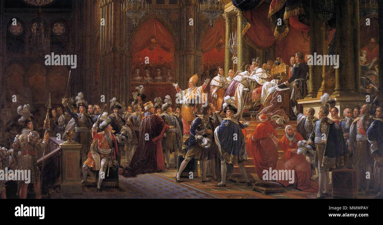 Krönung Karls X. von Frankreich von François Gérard, ca. 1827 Stockfoto
