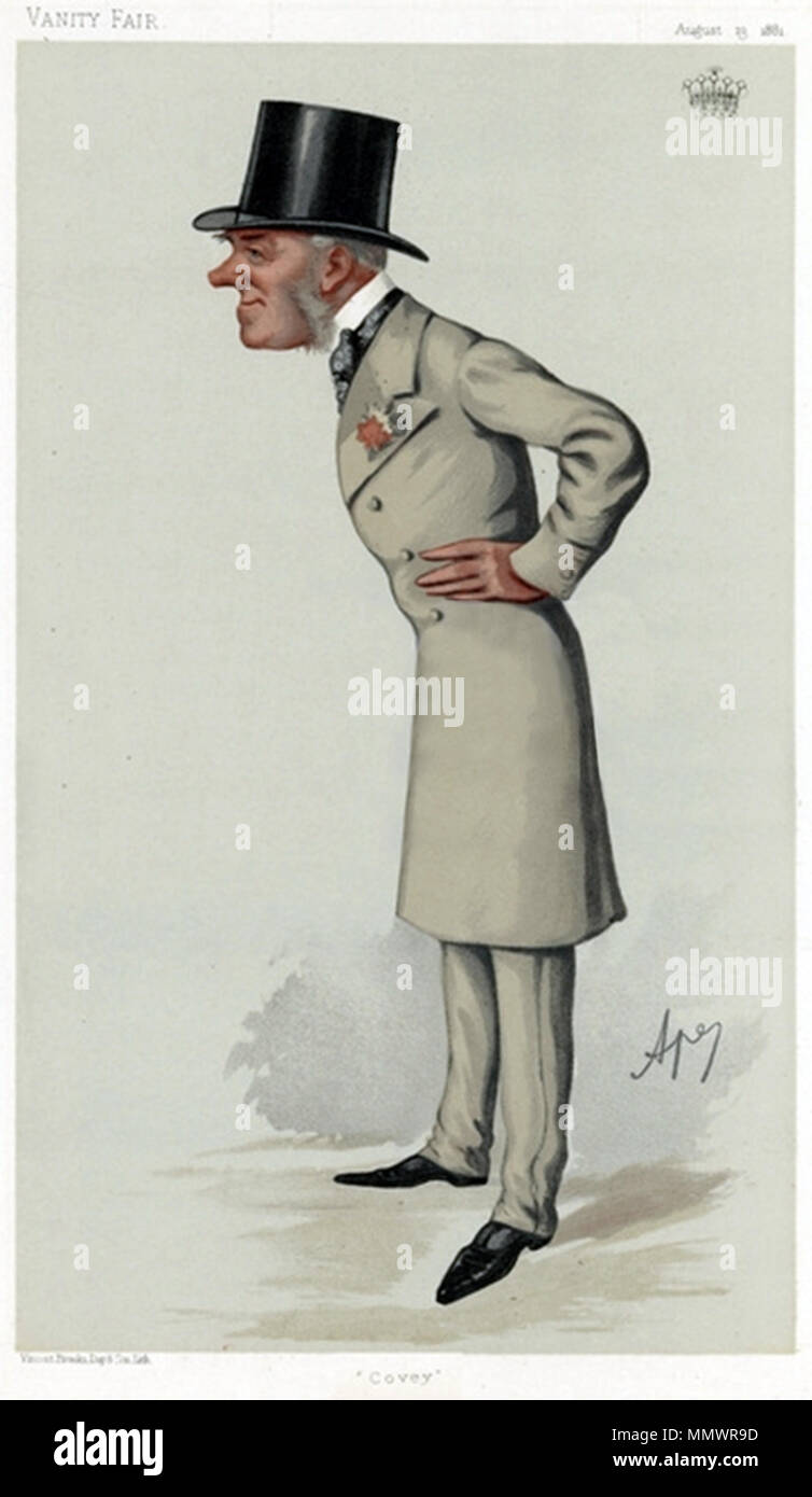 . Karikatur von George Coventry, 9 Graf von Coventry. Bildunterschrift lesen ' Covey'. 9 Graf von Coventry Stockfoto