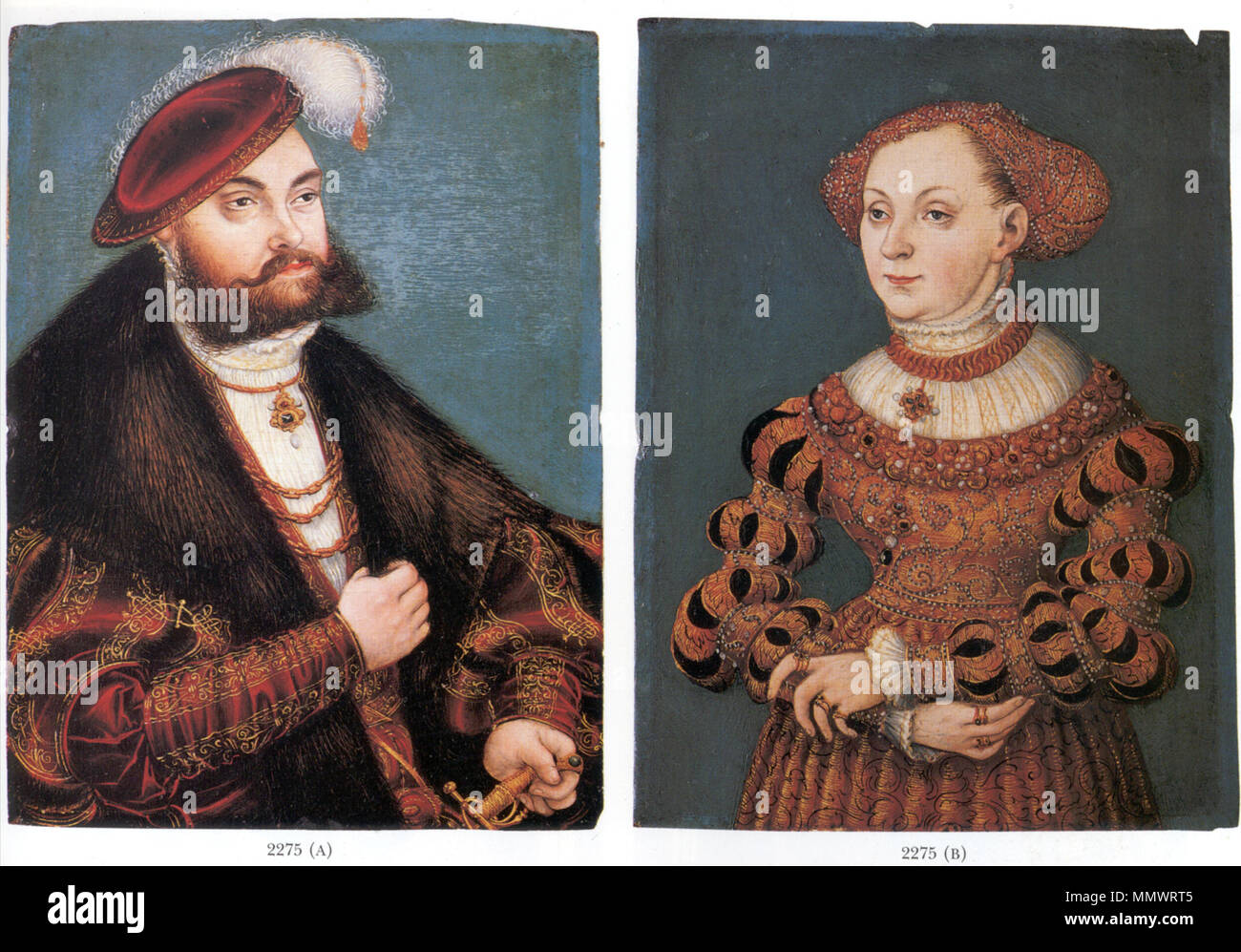 Cranach dJ Doppelporträt NM Stockfoto