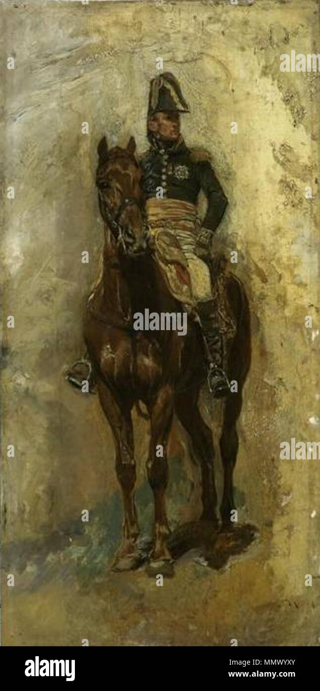 Meissonier - Le Maréchal Lannes à Cheval (1769-1809) Stockfoto