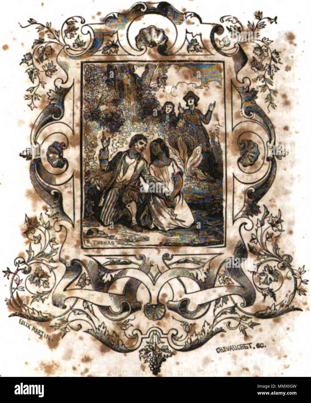 Defoe - Robinson Crusoé, Borel et Varenne, 1836, illust Seite 698-1 Stockfoto