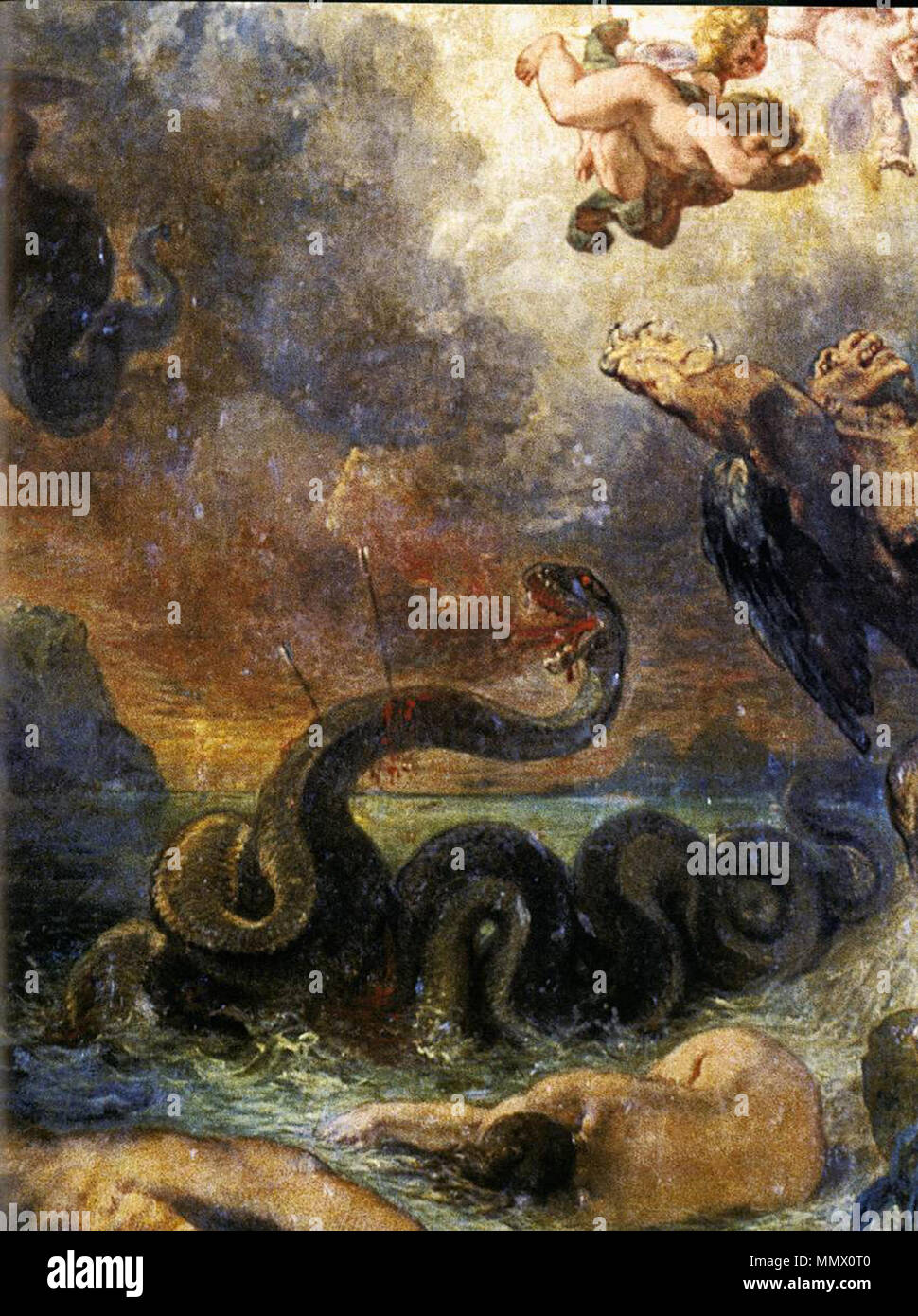 Delacroix, Eugène - Apollo tötet Python (Detail) - 1850-1851 Stockfoto