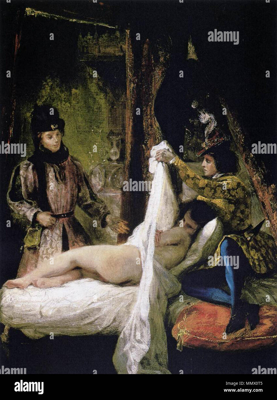 Delacroix, Eugène Ferdinand Victor - Louis d'Orléans, seine Geliebte - 1825-26 Stockfoto