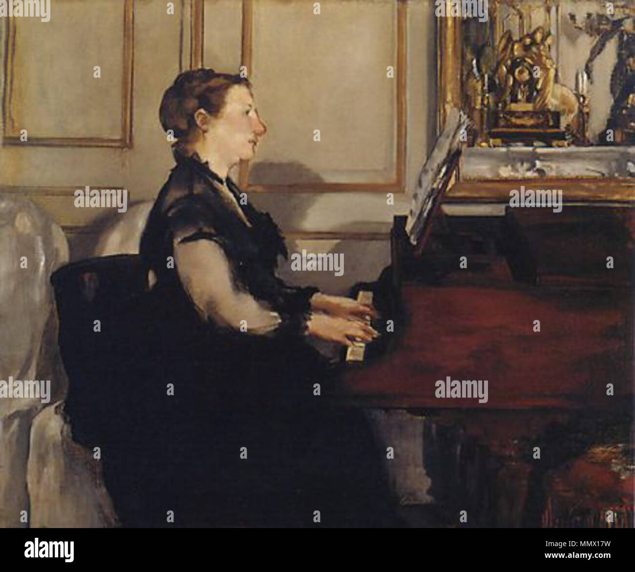 Mme Manet au Piano. ca. 1867-1868. Edouard Manet083 Stockfoto