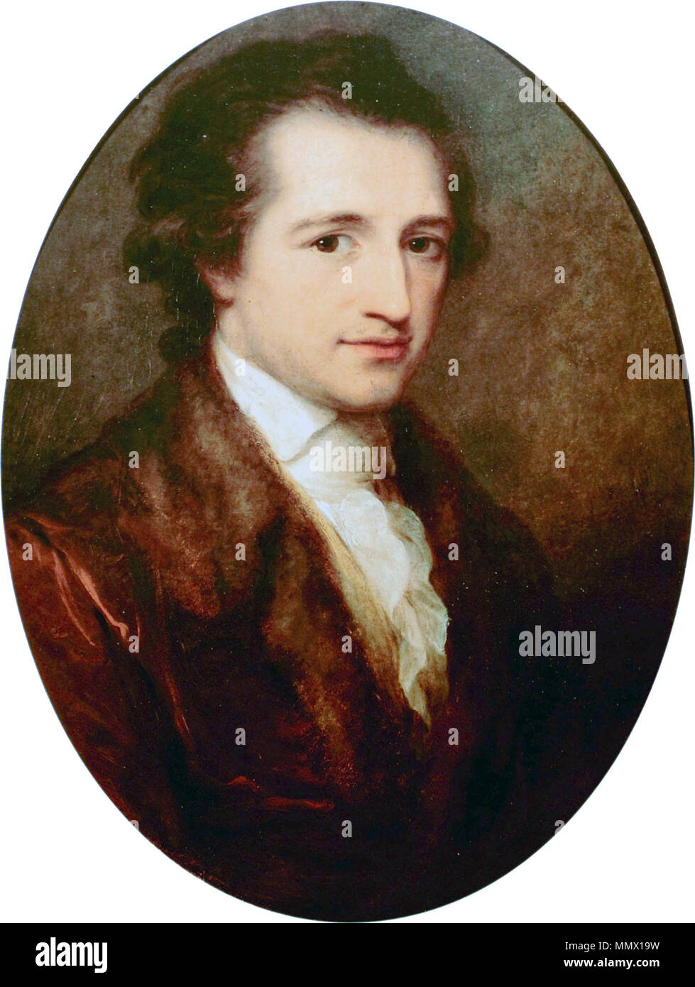 . English: Bildnis Johann Wolfgang Goethe; Weimar, Goethe-Nationalmuseum. Porträt von Johann Wolfgang Goethe. 1787. Der junge Goethe, gemalt von Angelica Kauffmann 1787 Stockfoto