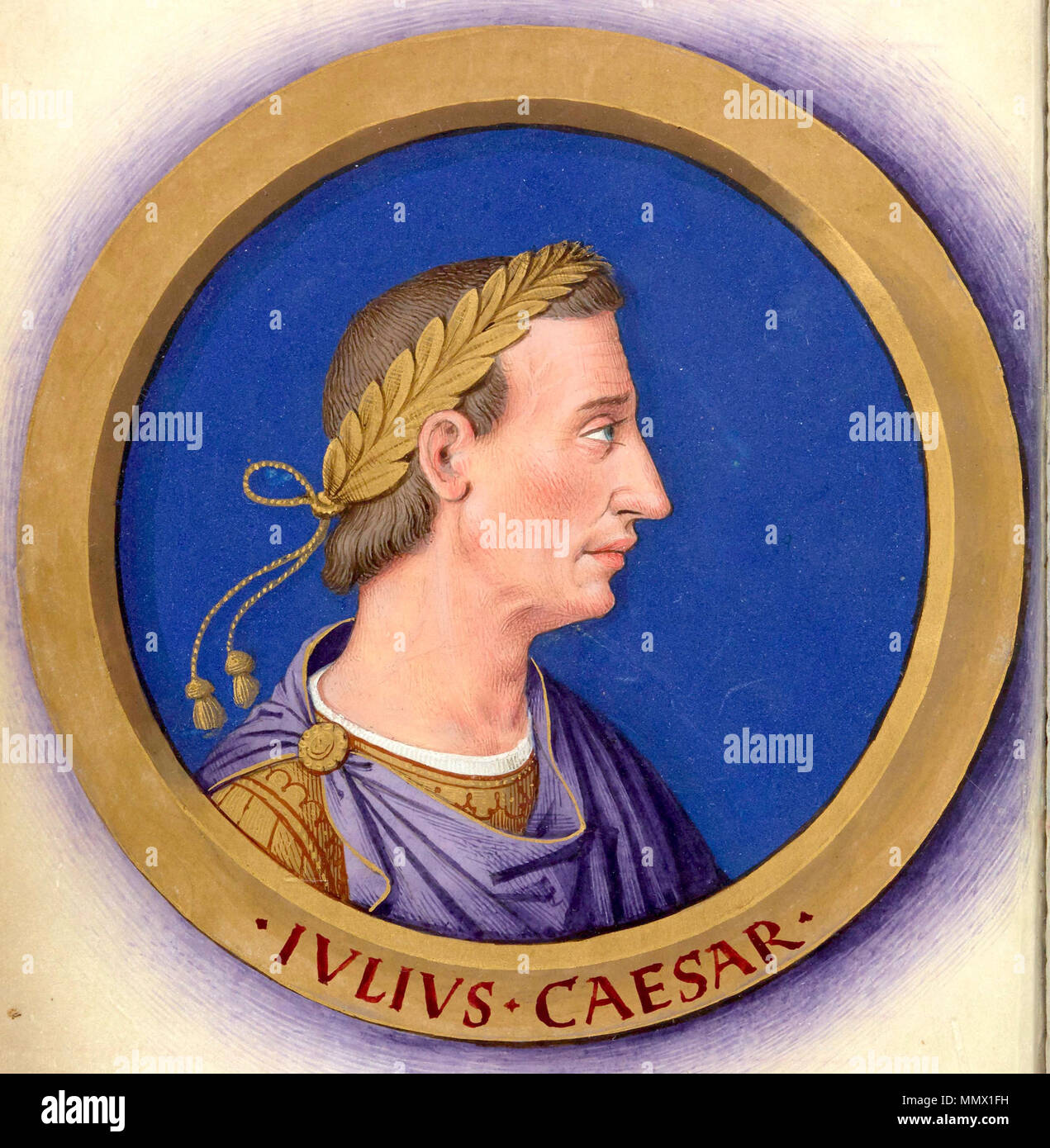 Beschreibung des douze Césars avec leurs Abbildungen 1 - César Stockfoto