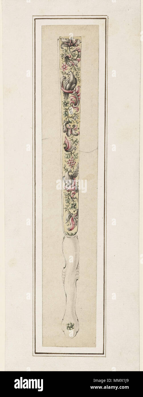 Design für einen Ventilator, geschlossen. 1750 - 75. Design für einen Ventilator, Geschlossen - Google Kunst Projekt Stockfoto