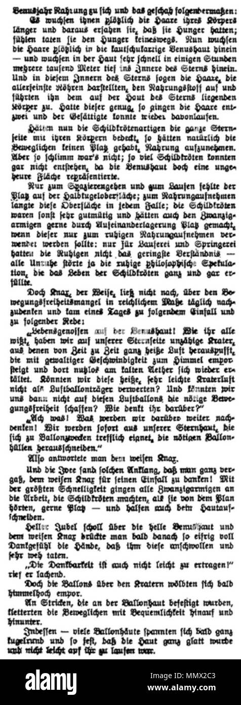 . English: Kurzgeschichte neue Oberwelt aus Aktion, Jahrgang 1911, Nr. 2 vom 20. sterben sterben. Februar 1911, Sp. 55 | Papier | 2017/12/19 23:18:14 Heinz und Ursula DESKTOP-6 II 66C 0 Aktion 1911 55 Sterben Stockfoto