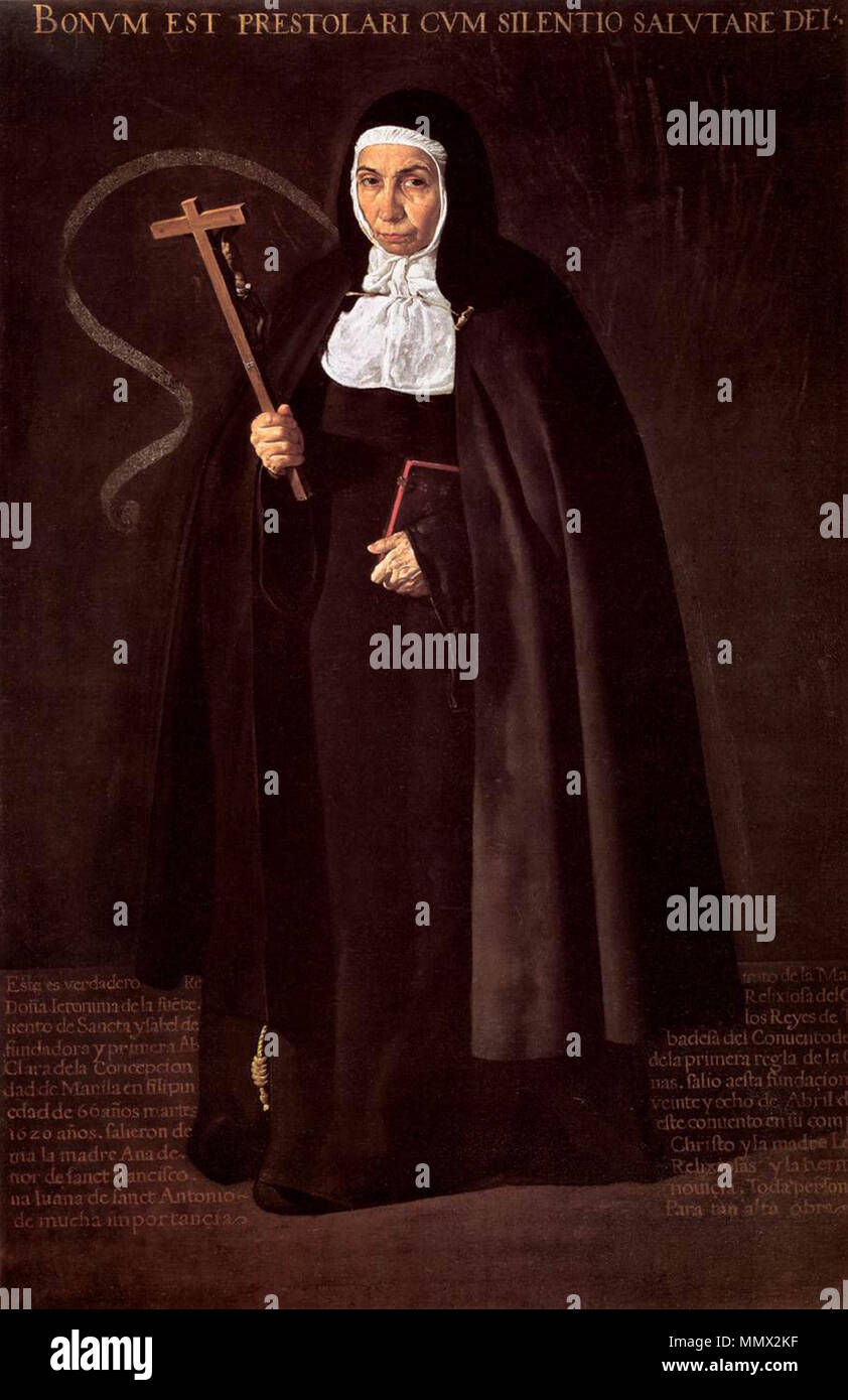 Diego Velázquez - Äbtissin Jerónima de la Fuente - WGA 24363 Stockfoto