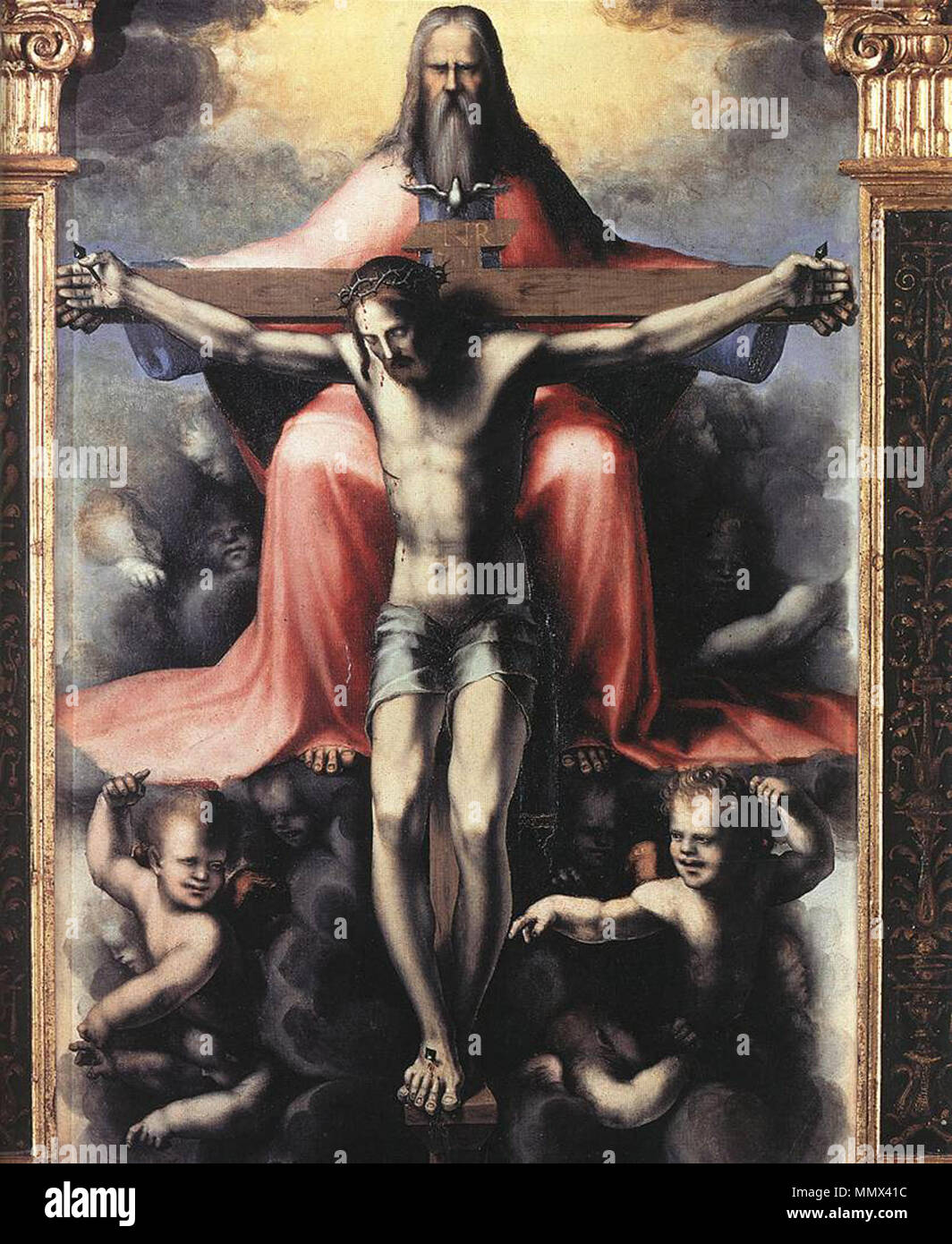 Trinity (Detail). 1513. Domenico Beccafumi - Trinity (Detail) - WGA 01534 Stockfoto