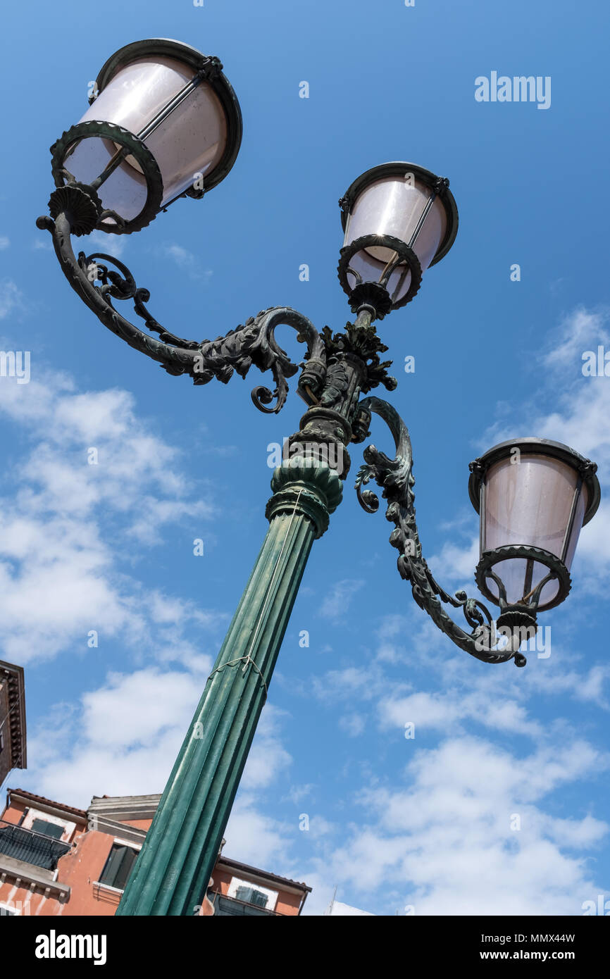 Lamp Post, Venedig, Italien Stockfoto