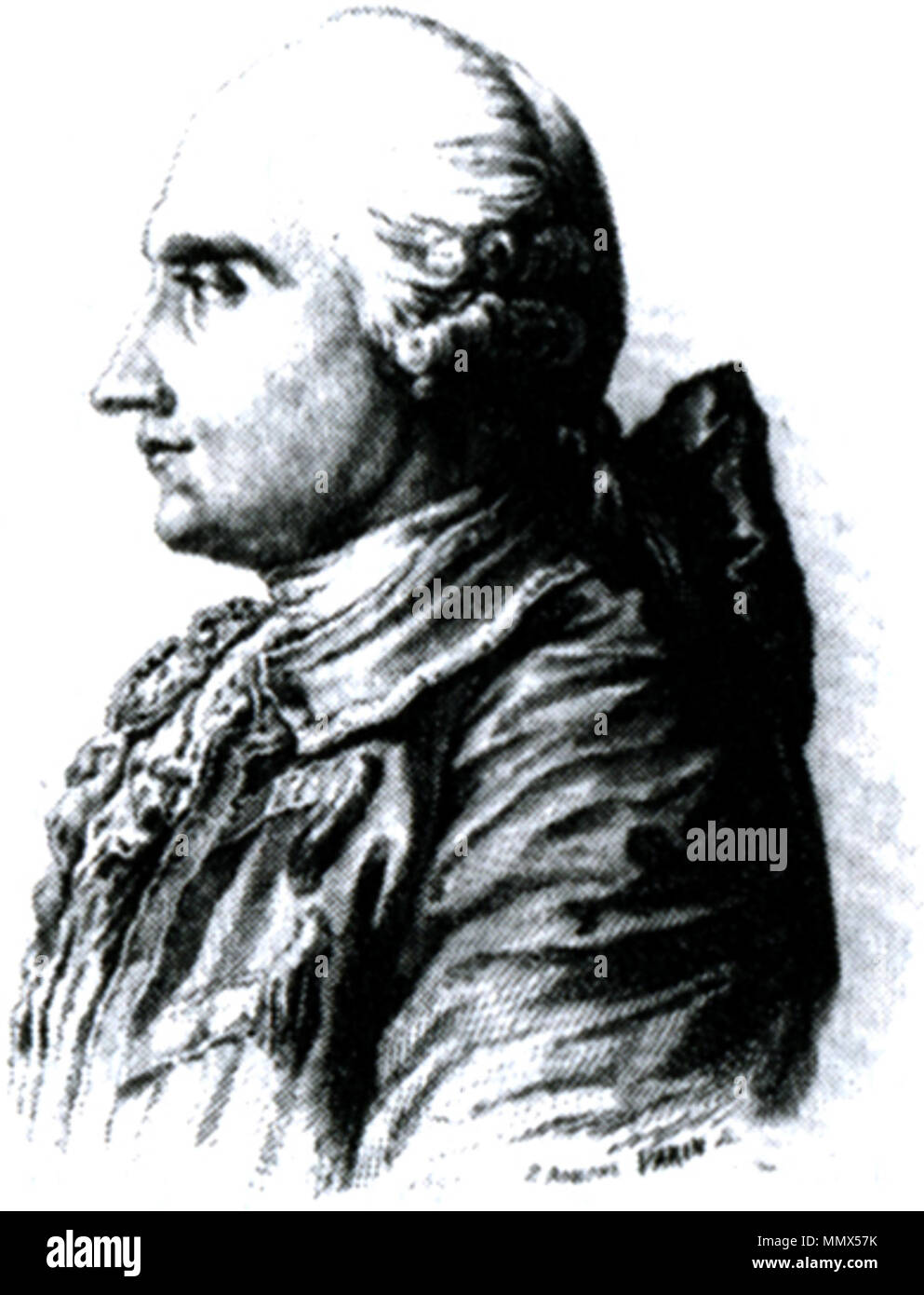 . Englisch: Denis-Pierre-Jean Papillon de la Ferté (1727-1794), Administrator im französischen königlichen Haushalt. . Vor 1877. DPJ Papillon Ferte Stockfoto