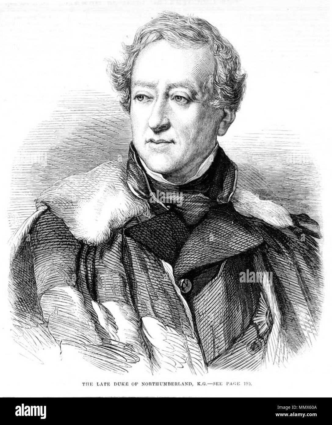 . Algernon Percy, 4. Herzog von Northumberland KG PC FRS (15. Dezember 1792 - vom 12. Februar 1865). 1865. Unbekannte Herzogs von Northumberland Stockfoto