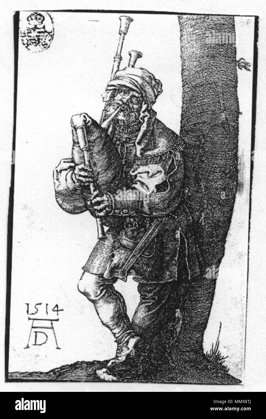 Dürer, Albrecht - Der Dudelsackpfeifer - 1514 Stockfoto