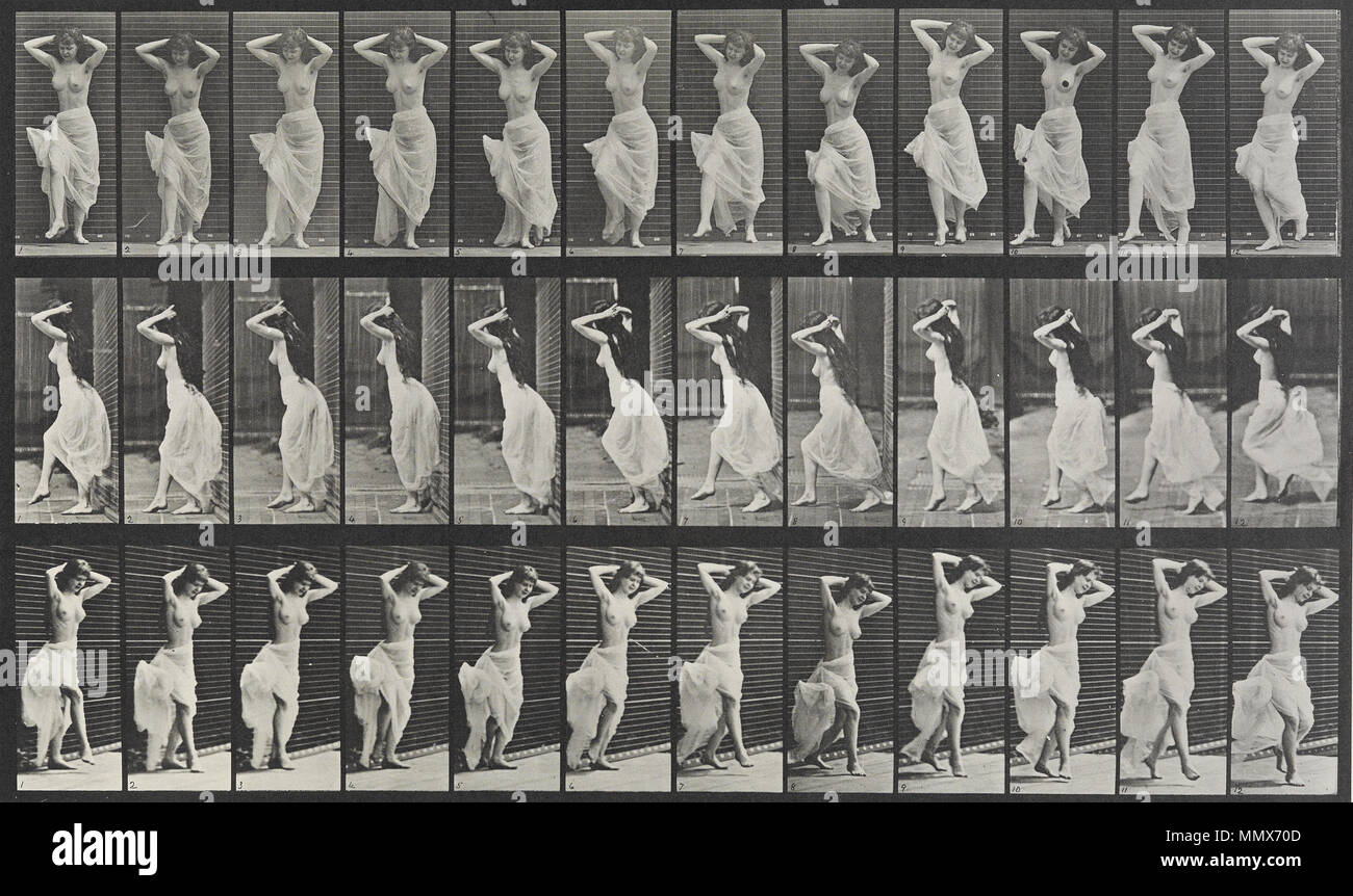 . Animal Locomotion Platte 190, Collotypie, 21,3 x 35,7 (48,5 x 61,4) cm. 1887. Eadweard Muybridge (1830 - 1904) Alternative Namen Edward James Muggeridge Beschreibung English-American Fotograf und Erfinder Geburtsdatum / Tod 9 April 1830 8 Mai 1904 Ort der Geburt / Todes Kingston upon Thames, England Kingston upon Thames, England Authority control: Q 190568 2538199 ISNI VIAF:?:? 0000 0001 2117 9845 ULAN:?? n 500115207 LCCN: 79075151 NLA:? 35371070 WorldCat Eadweard Muybridge Animal Locomotion Platte 190 Stockfoto