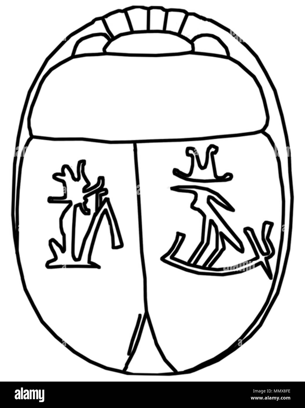 42.30 Anonym (Ägyptischen). 'Herz Skarabäus von Hati - iay, 'Ca. 1550-1186 v. Chr. Quarzit und Spuren von Blattgold. Walters Art Museum (42.30): Von Henry Walters, 1924 erworben. Ägyptischer Herzen Skarabäus von Hati - iay - Walters 4230 - Zurück Stockfoto