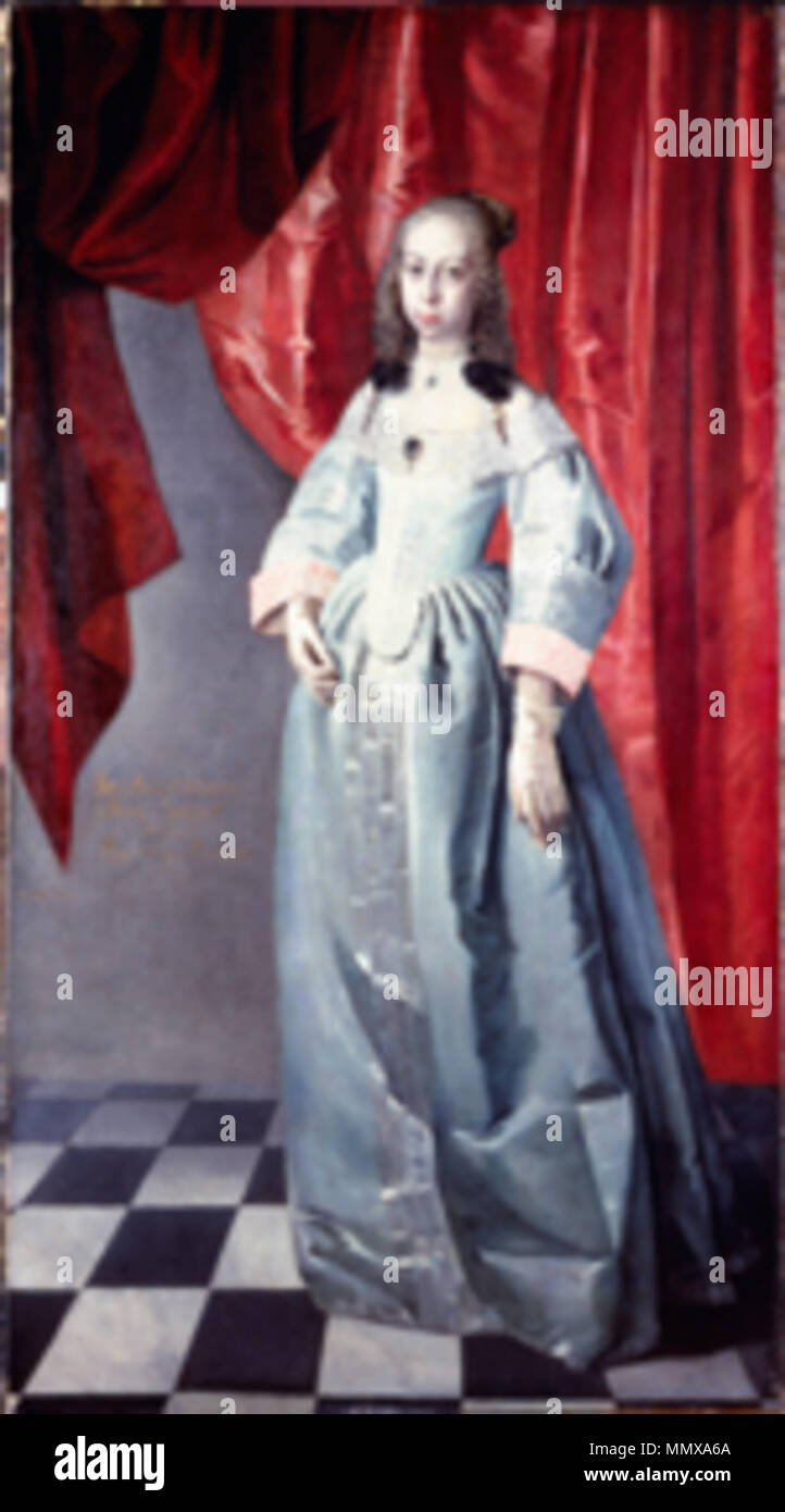 . Elisabeth Sofie Gyldenløve war die Tochter von König Christian IV. von Dänemark und einer seiner Geliebten, Vibeke Kruse. Sie war sein jüngstes Kind. Sie hatte einen Bruder, Ulrik Christian Gyldenløve (1630 - 1658), war ein militärischer Befehlshaber. Elisabeth Sofie verheiratet Maj.-Gen. Claus von ahlefeldt im Juni 1648 als seine zweite Frau, kurz nach dem Tod des Königs im Februar und ihre Mutter am Ende April. Er war 34 Jahre alt; sie war 14 und eine Hälfte. Ihr Vater hatte die Ehe aus politischen Gründen vier Jahre zuvor angeordnet. Sie hatte ein Kind zusammen in 1650, und Elisabeth Sofie d Stockfoto
