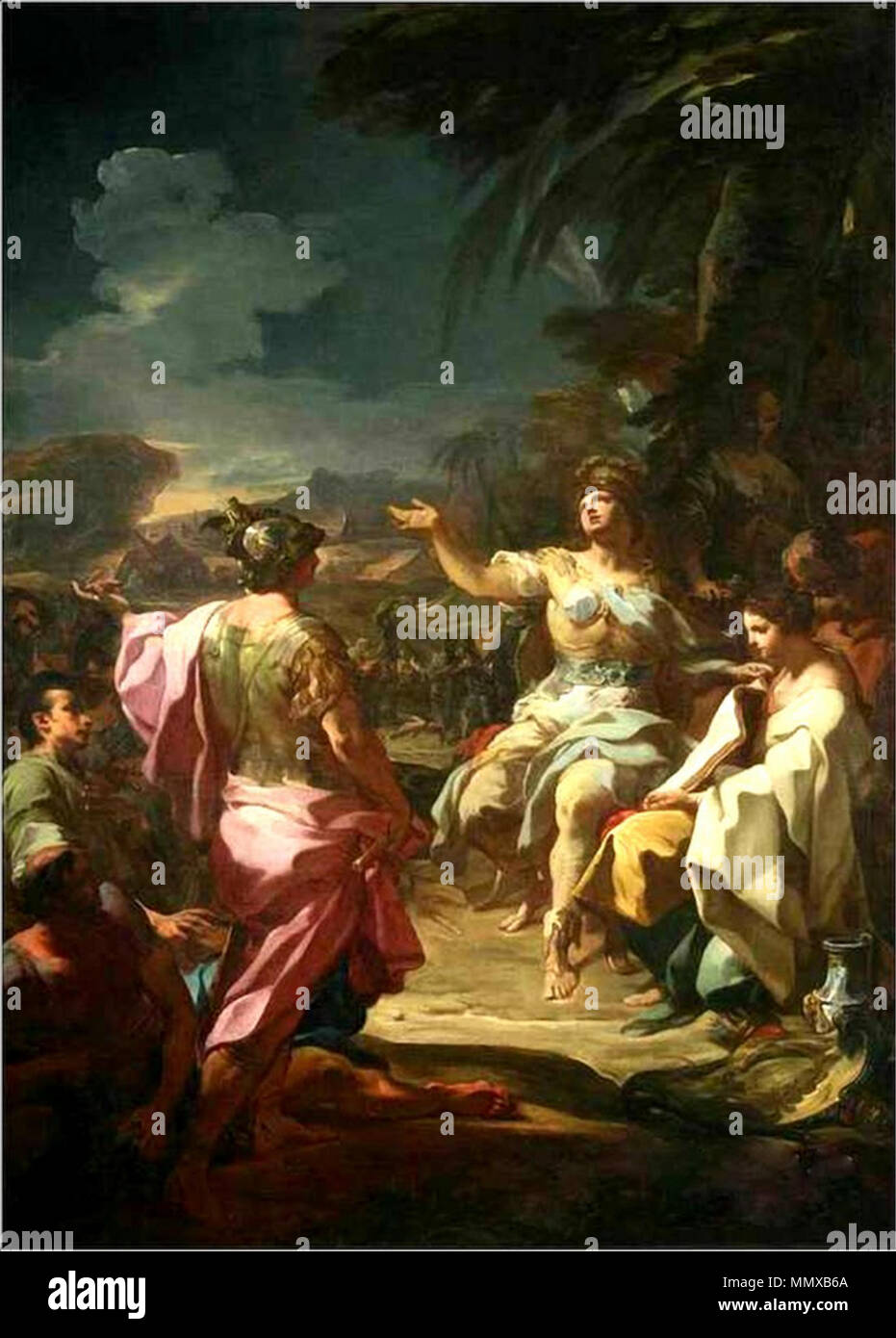 . Italiano: Enea e La Sibilla Cumana. zwischen 1753 und 1762. Corrado Giaquinto - Napoli, Galleria Nazionale di Capodimonte Enea e La Sibilla Cumana-Giaquinto Stockfoto