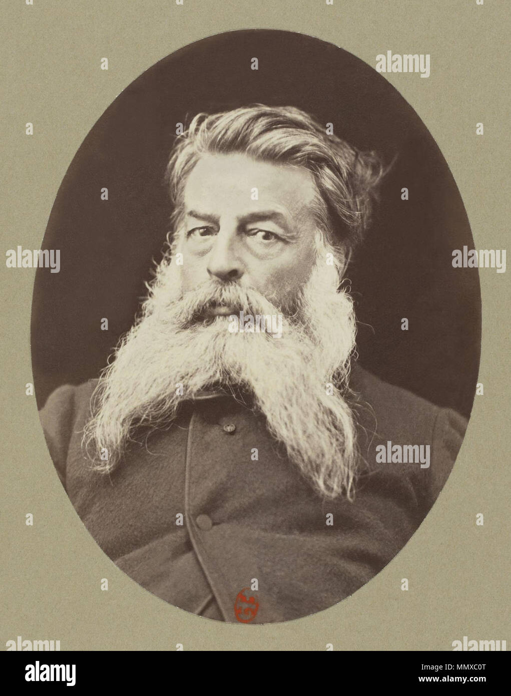 . Français: Jean-Louis Ernest Meissonier (1815-1891), Sculpteur Peintre et d'histoire, par Robert Jefferson Bingham (1824-1870). Foto publiée Vers 1865-70. Négatif sur Verre au Collodium, / positive sur papier albuminé. Épreuve retouchée nicht recadrée. Englisch: Jean-Louis Ernest Meissonier (1815-1891), französischer Bildhauer und Maler, von Robert Jefferson Bingham (1824-1870). Bild veröffentlicht ca 1865-70. Glas collodium Negativ, Positiv albumen Print, uncropped und wiederhergestellt werden. . Ca. 1865-70. 2014-11-19 Für hochladen. Robert Jefferson Bingham (1824-1870) - Hochgeladen und wiederhergestellt Stockfoto