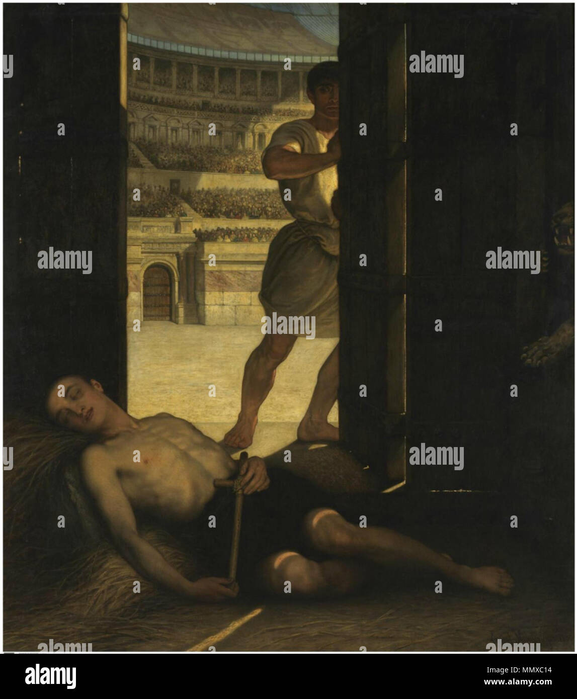 Englisch: ein christlicher Märtyrer. 1860. Ernest Slingeneyer - ein christlicher Märtyrer Stockfoto