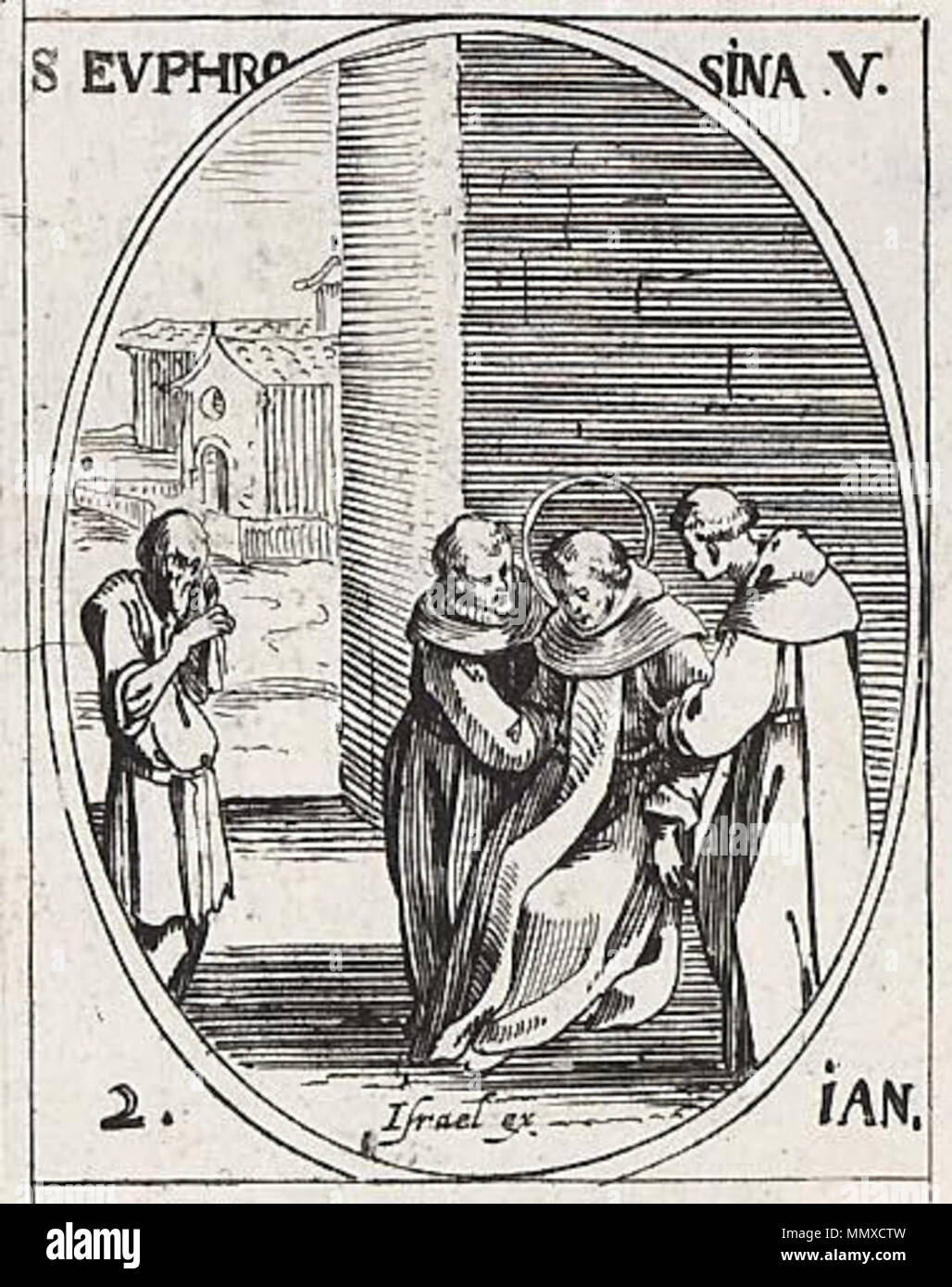 . Englisch: Saint Euphrosyne von Alexandria's Tod, gezeichnet von Jacques Callot, 1630-36, für einen Heiligen Kalender. . Ca. 1636. Jacques Callot (1592 - 1635) Beschreibung französische Grafiker, Zeichner und Kupferstecher Datum der Geburt / Tod zwischen dem 25. März 1592 und 21. August 1592 25. März 1635 Lage der Geburt / Tod Nancy Nancy Arbeitsort Nancy, Firenze, Milano, Roma, Breda, Bruxelles, Paris Authority control: Q 460124 VIAF:?:? ISNI 19687783 0000 0001 21229857 ULAN:?? n 500021688 LCCN: 50032190 NLA:? 35024962 WorldCat Eufrosina Stockfoto