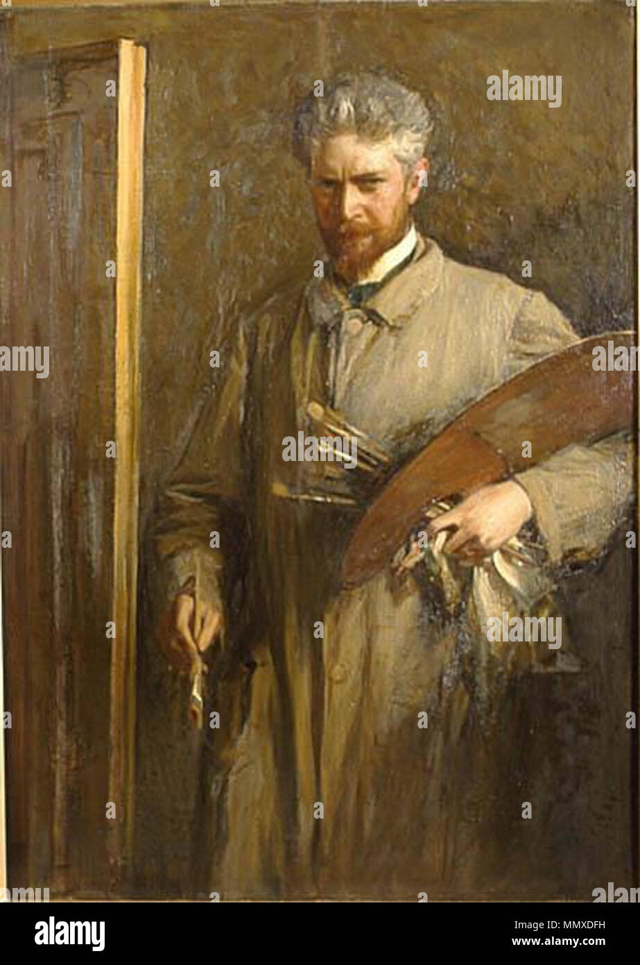 Oscar Björck - Självporträtt Stockfoto