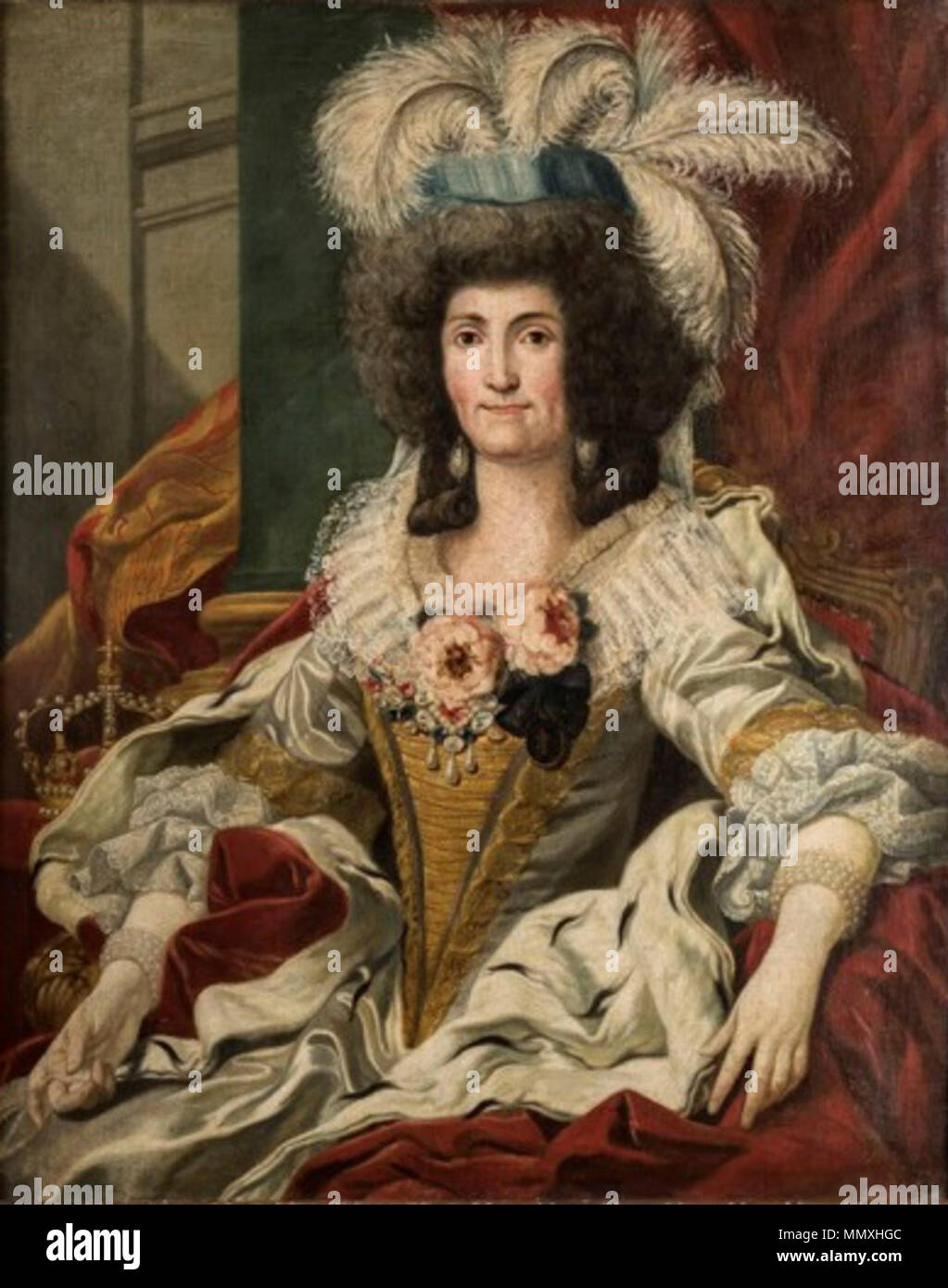 Spanisch: Retrato de la Reina Maria Luisa Portrait von Maria Luisa von Parma. 18. Folch de Cardona, Maria Luisa von Parma zugeschrieben Stockfoto