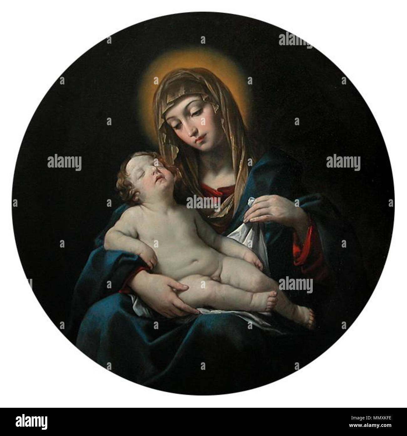 Francesco Gessi Virgen con Niño Louvre Stockfoto