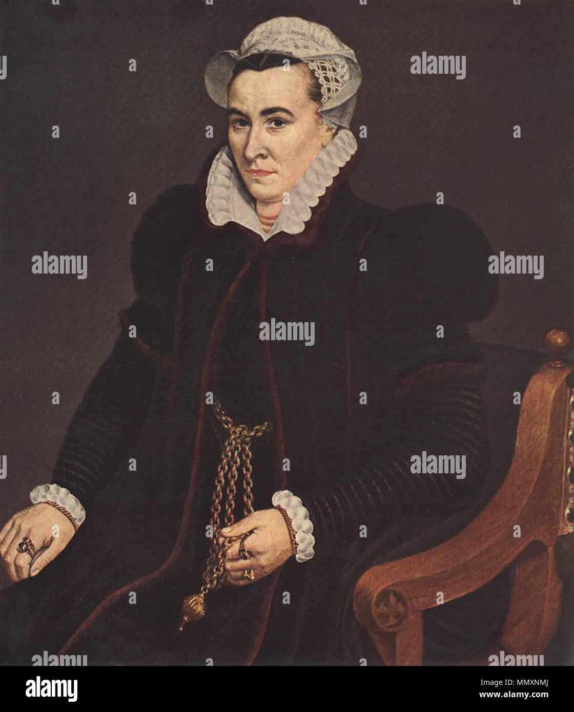 Porträt einer Frau. zweiten Hälfte des 16. Jahrhunderts. Frans Pourbus (I) - Porträt einer Frau - WGA 18229 Stockfoto