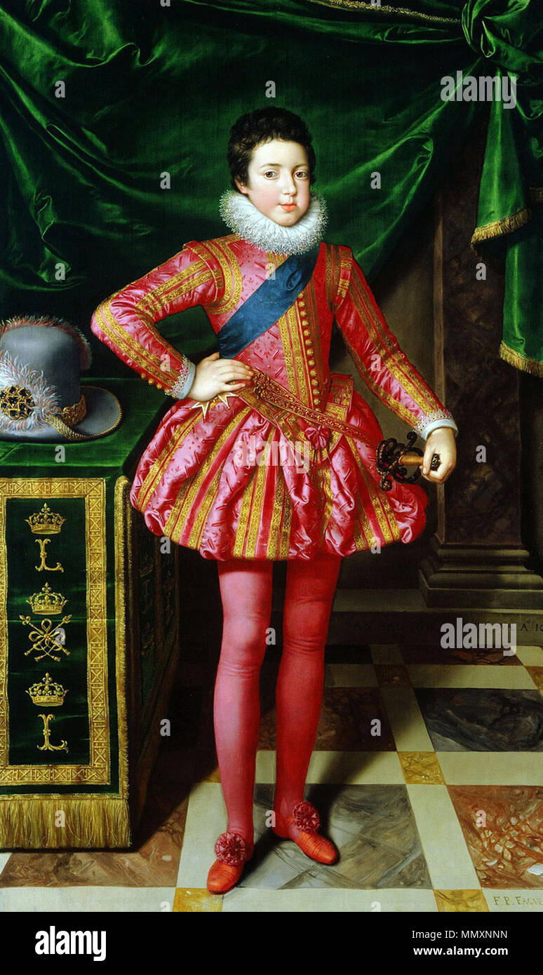 Portrait von Louis XIII. von Frankreich im Alter von zehn. 1610. Frans Pourbus (II) - Porträt von Ludwig XIII. von Frankreich im Alter von zehn - WGA 18240 Stockfoto