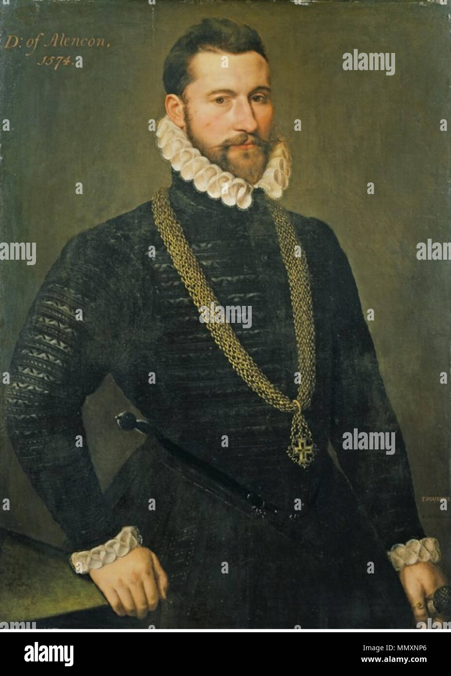 . Englisch: Porträt eines Mannes. 1574. Frans Pourbus ICH - Porträt eines Mannes Stockfoto