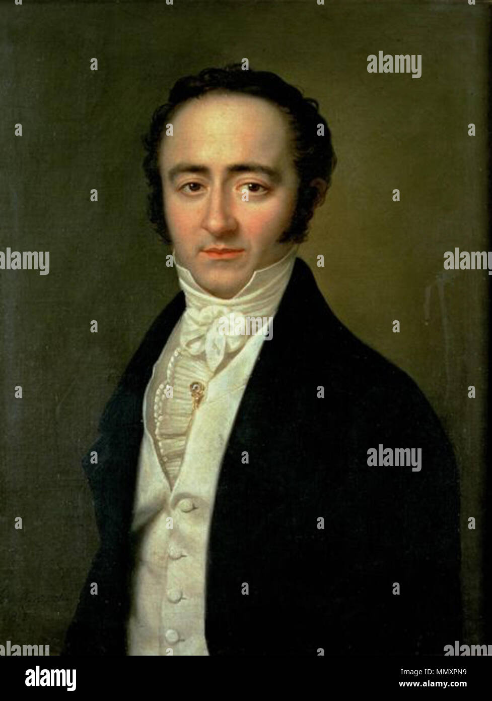 Porträt von Franz Xaver Wolfgang Mozart (1791-1844). 1825. Franz Xaver Mozart (Wolfgang Jr) 1825 Stockfoto