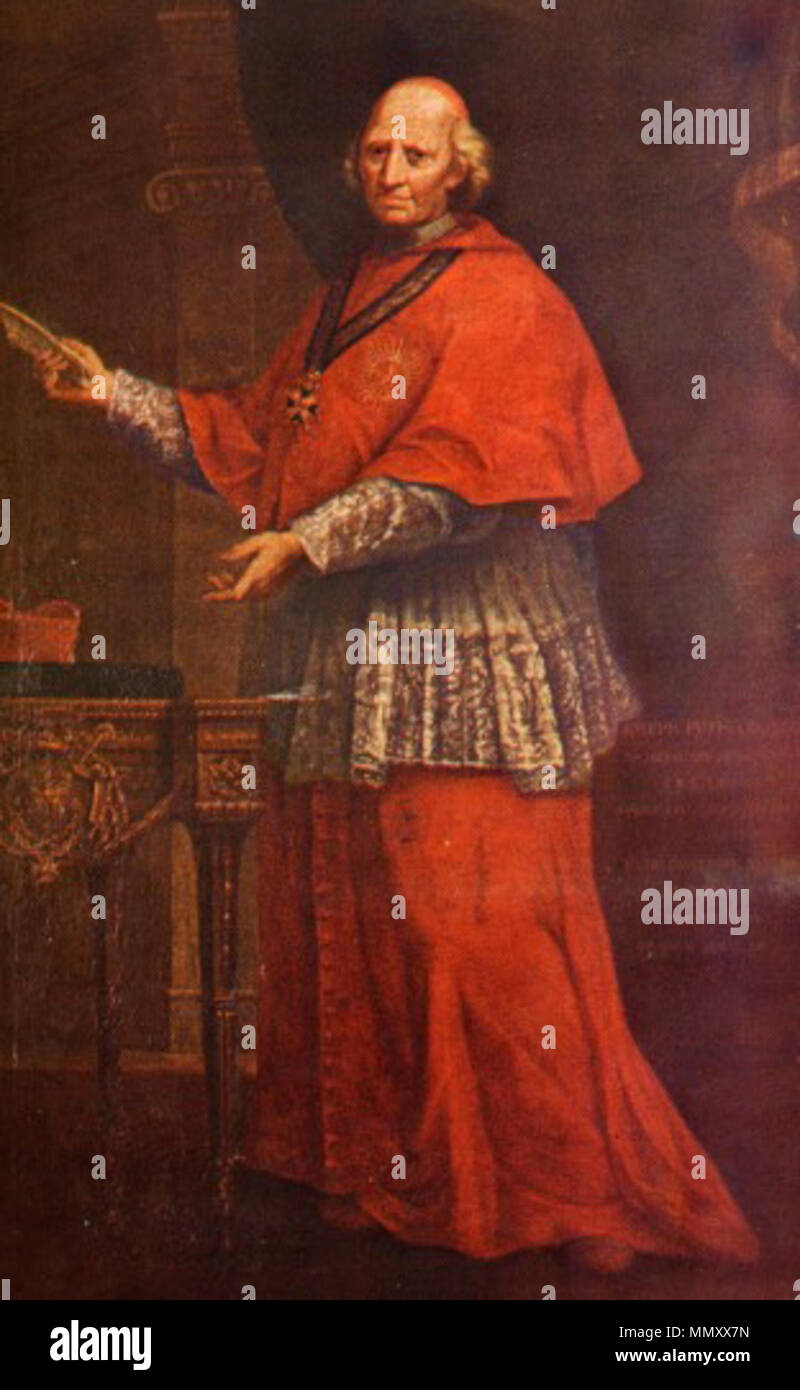 . Ritratto del Cardinale Giuseppe Pozzobonelli. . 1782. Diese Datei fehlt, Informationen zum Autor. G. Pozzobonelli Stockfoto