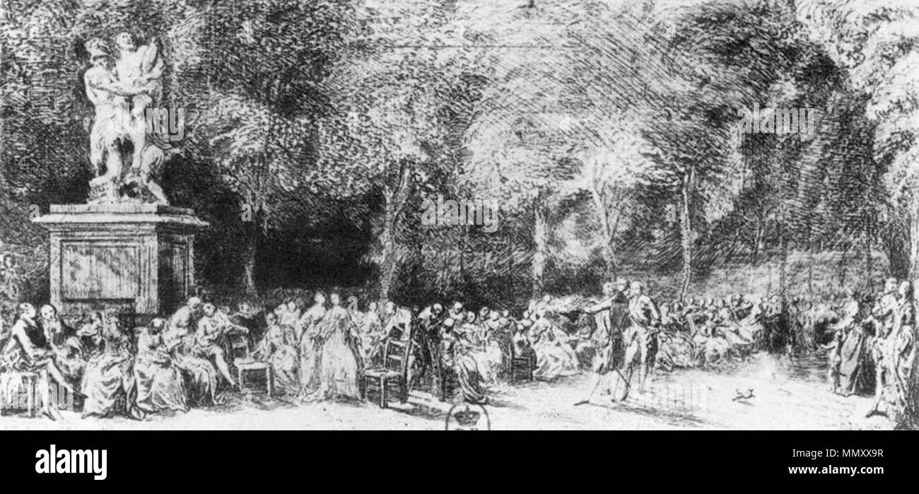 Englisch: der Jardin des Tuileries. 1760. Gabriel Jacques de Saint-Aubin-des Tuileries - WGA 20658 Stockfoto