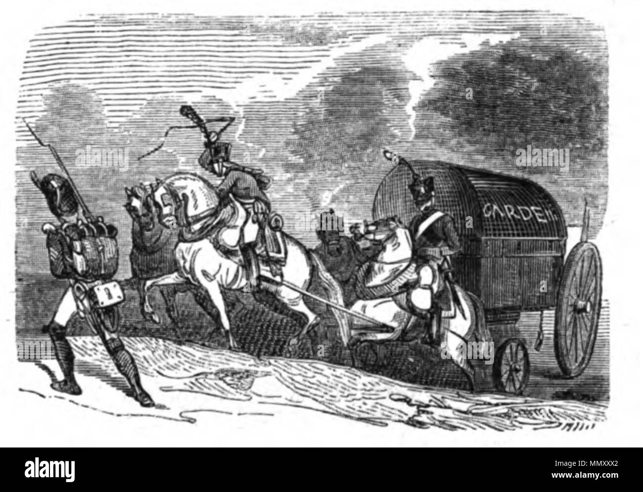 . English: Zug der französischen Kaisergarde 1806. 20. Juni 2012. Hippolyte Bellangé (1800-1866) Alternative Namen Joseph-Louis-Hippolyte Bellangé Beschreibung französischer Maler und Lithograph Datum der Geburt / Tod 17. Januar 1800 10. April 1866 Ort der Geburt / Todes Paris Paris arbeiten Ort Paris (1818-1866), Rouen (1837 - 1854) Kontrolle: Q 3136027 VIAF:?:? ISNI 22241299 0000 0001 EN 60825-1 3002 ULAN:?? Nr. 500015839 LCCN: 96041887 GND:? 124332722 WorldCat Garde Zug GA Stockfoto
