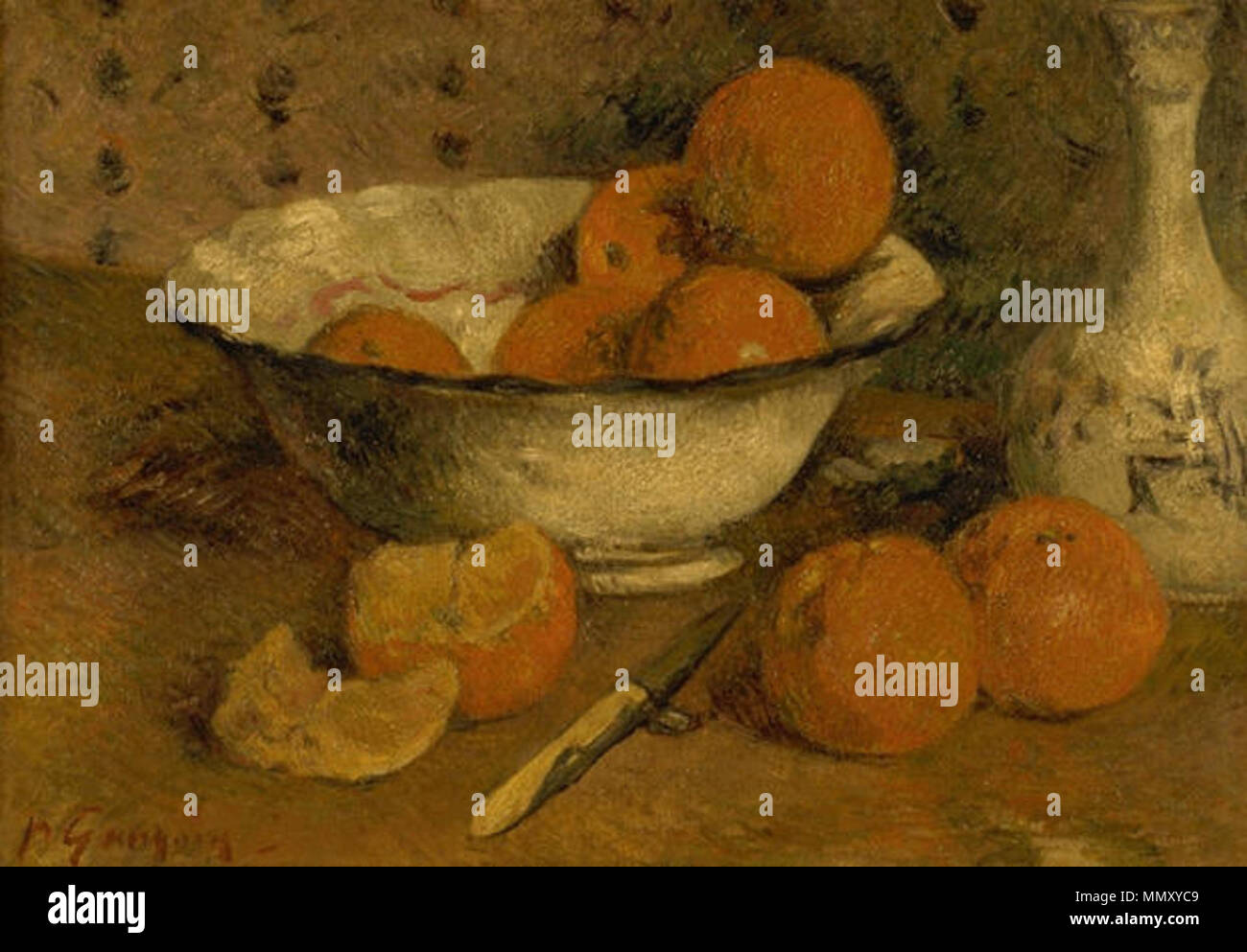 Französisch: Nature morte aux Orangen Stilleben mit Birnen. Vor 1882. Paul Gauguin 199 Stockfoto