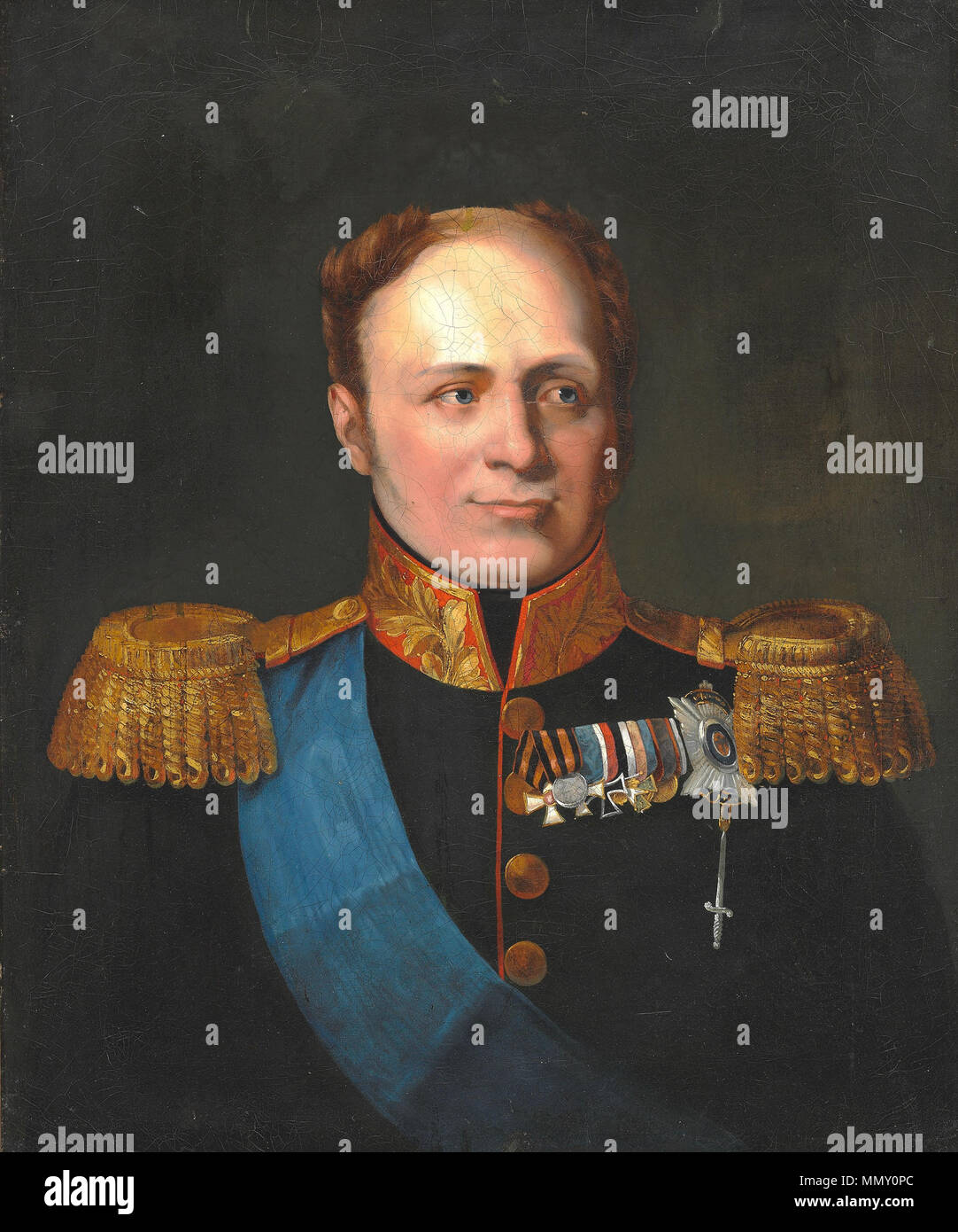 Portrait von Zar Alexander I von Russland George Dawe (Art und Weise) - Porträt von Zar Alexander I von Russland Stockfoto