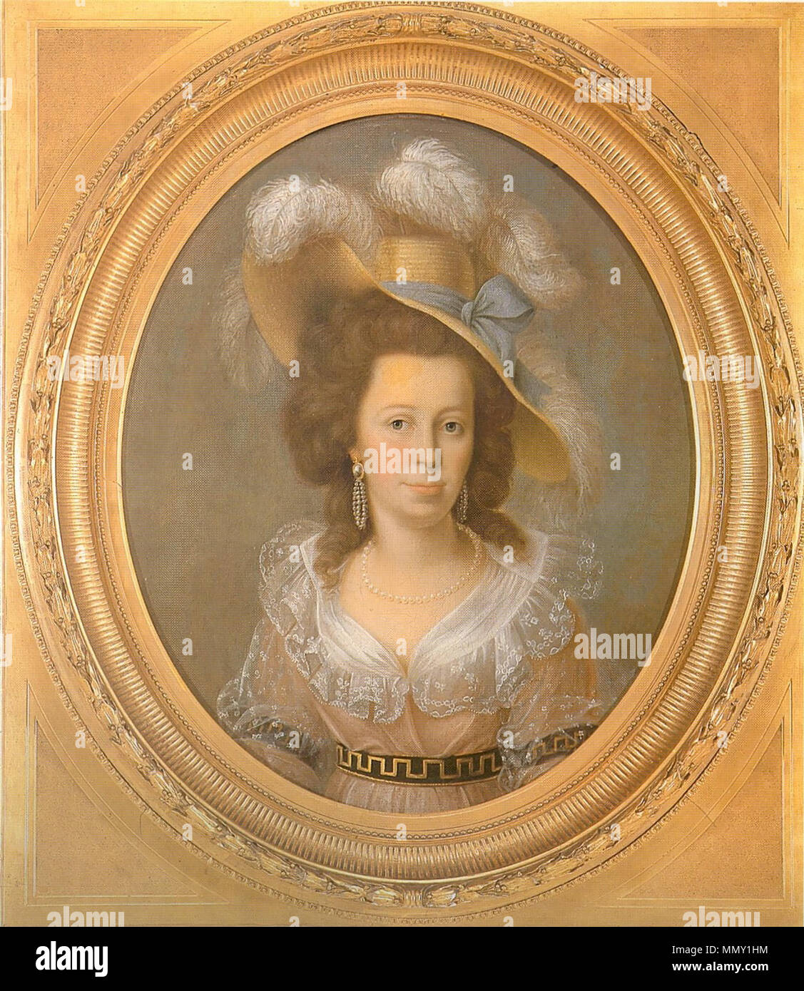 . Deutsch: Herzogin Franziska, reichsgräfin von Hohenheim (1748-1811), zweite Gemahlin Herzog Carl Eugens. Schloss Ludwigsburg, höfische Kunst des Barock. S. 252. ca. 1790. 900-252 Franziska von Hohenheim Stockfoto